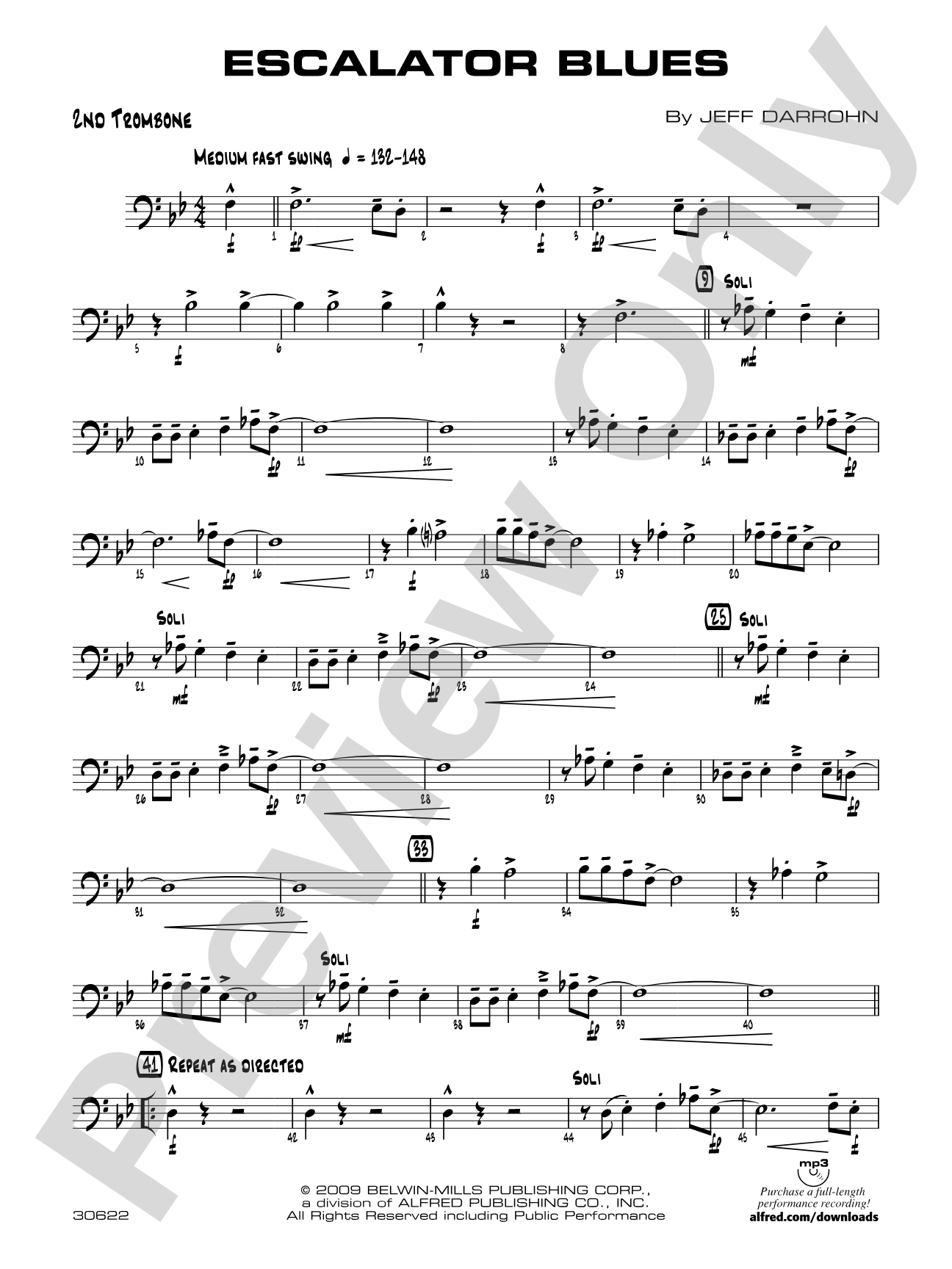 Escalator Blues: 2nd Trombone