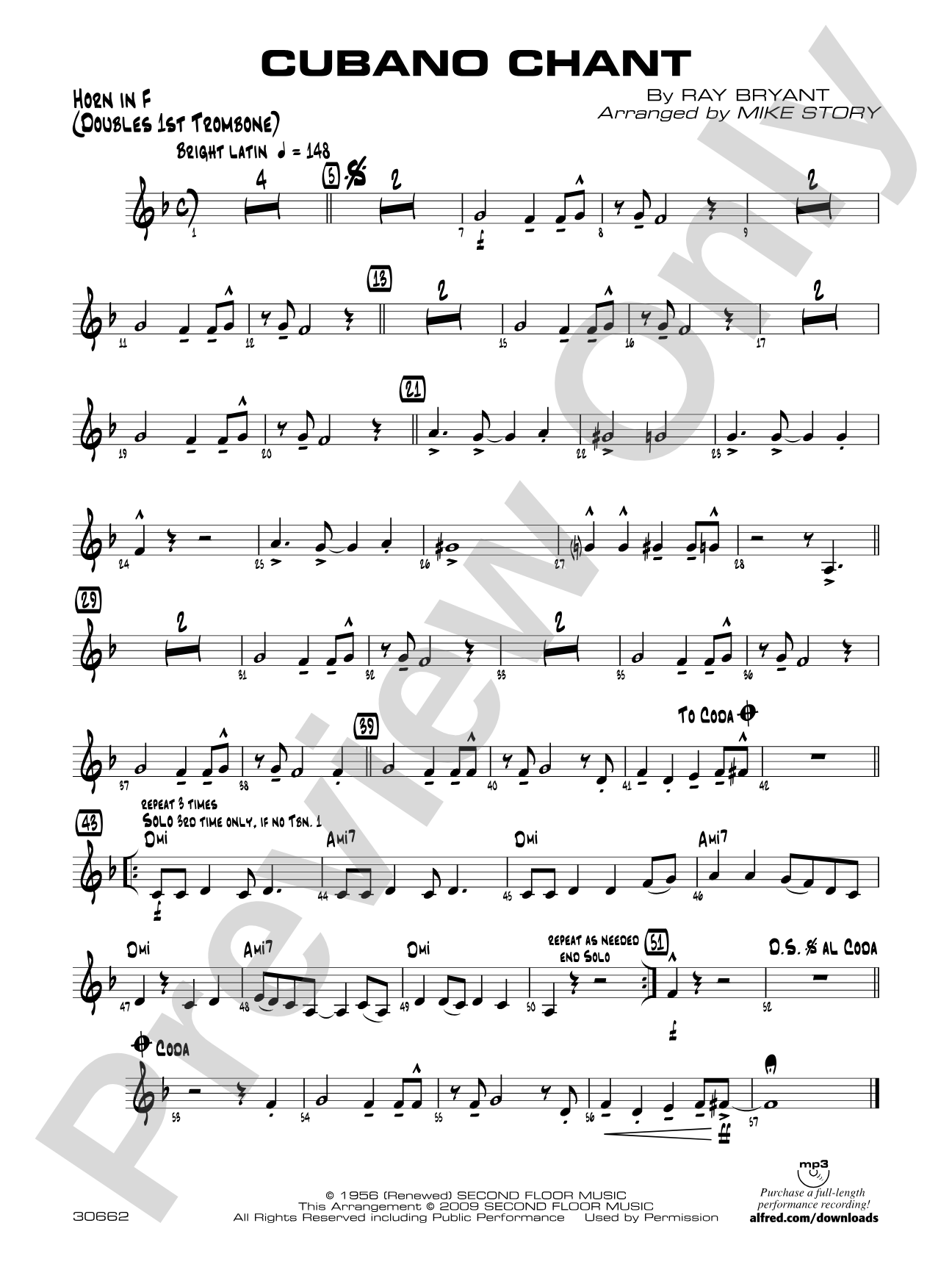 Cubano Chant: 1st F Horn