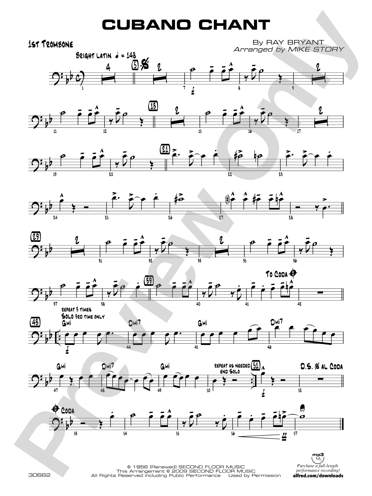 Cubano Chant: 1st Trombone