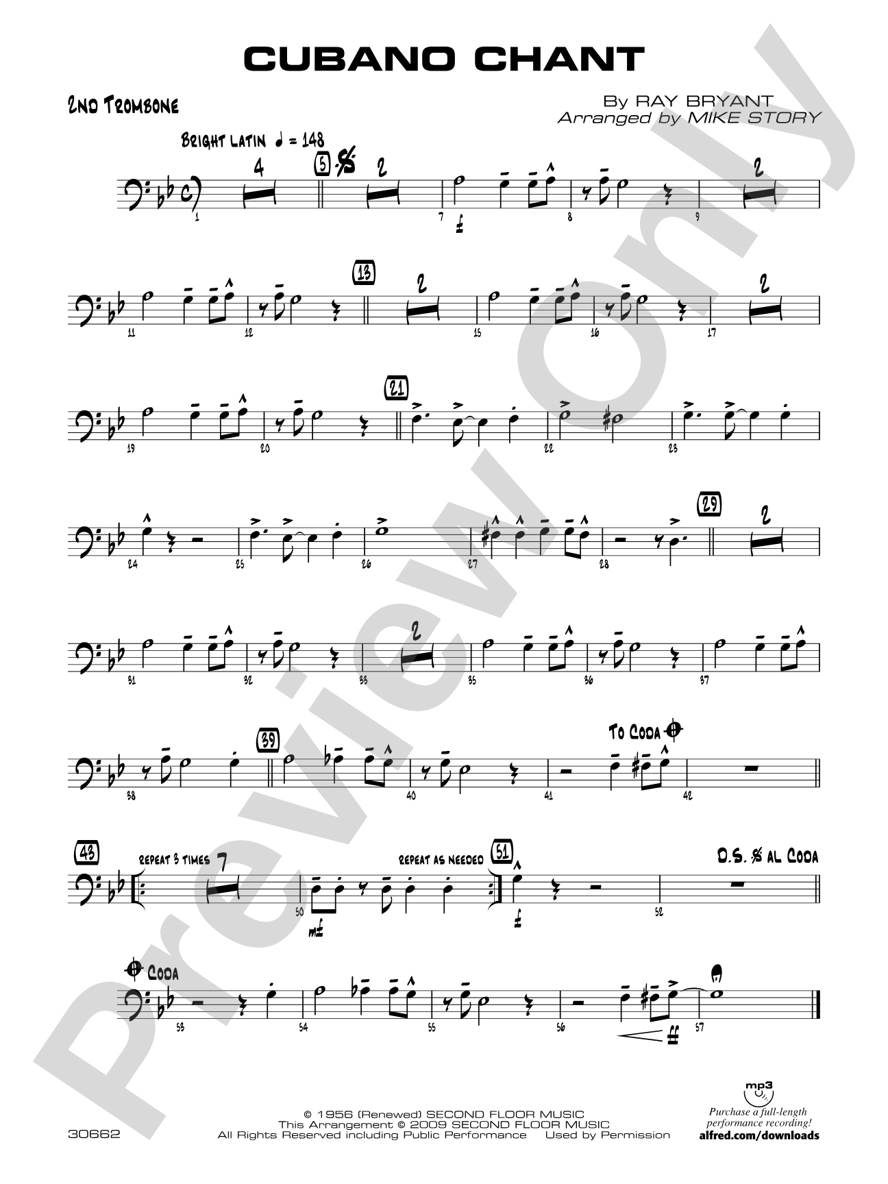 Cubano Chant: 2nd Trombone