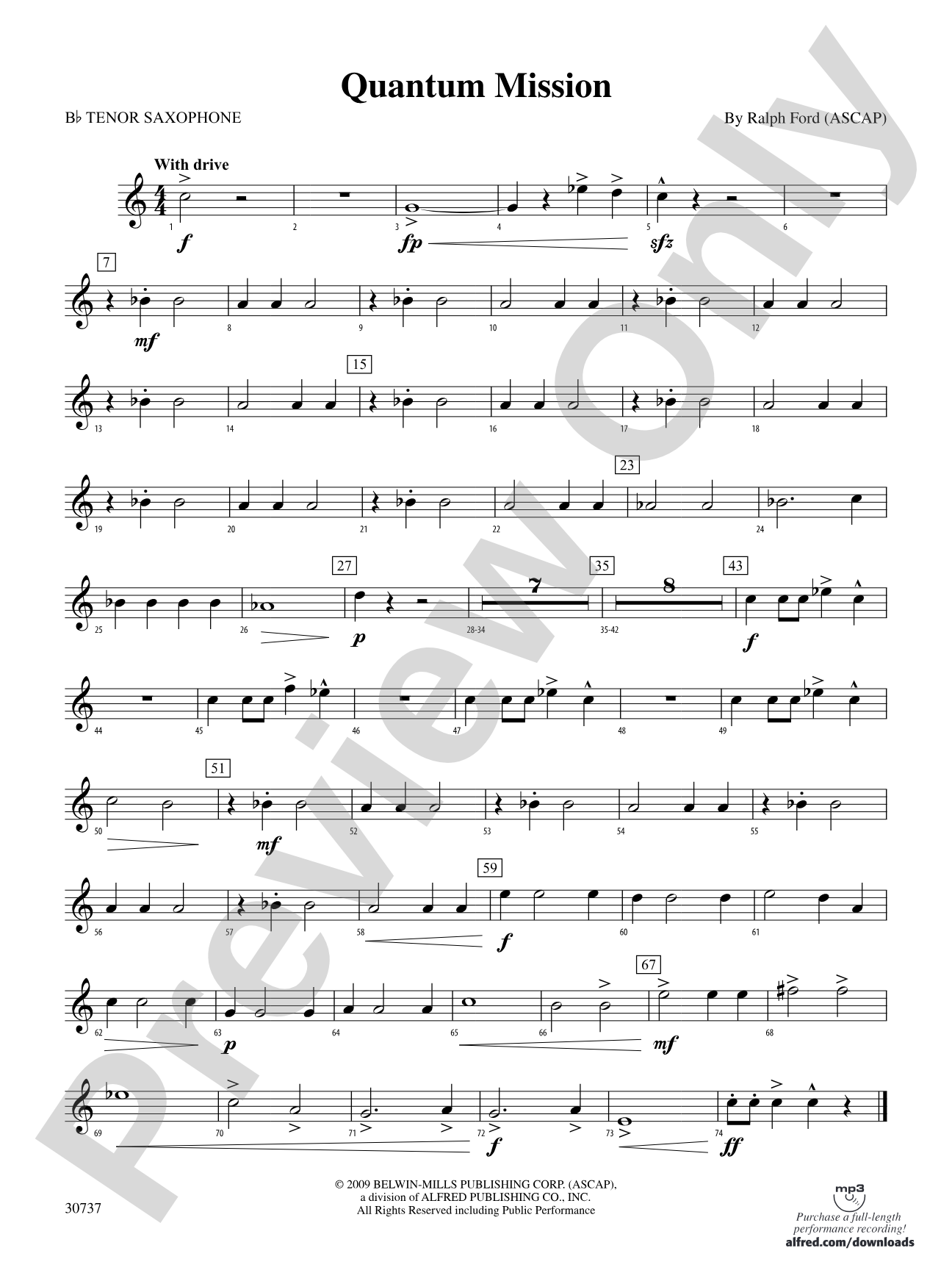 Quantum Mission: B-flat Tenor Saxophone