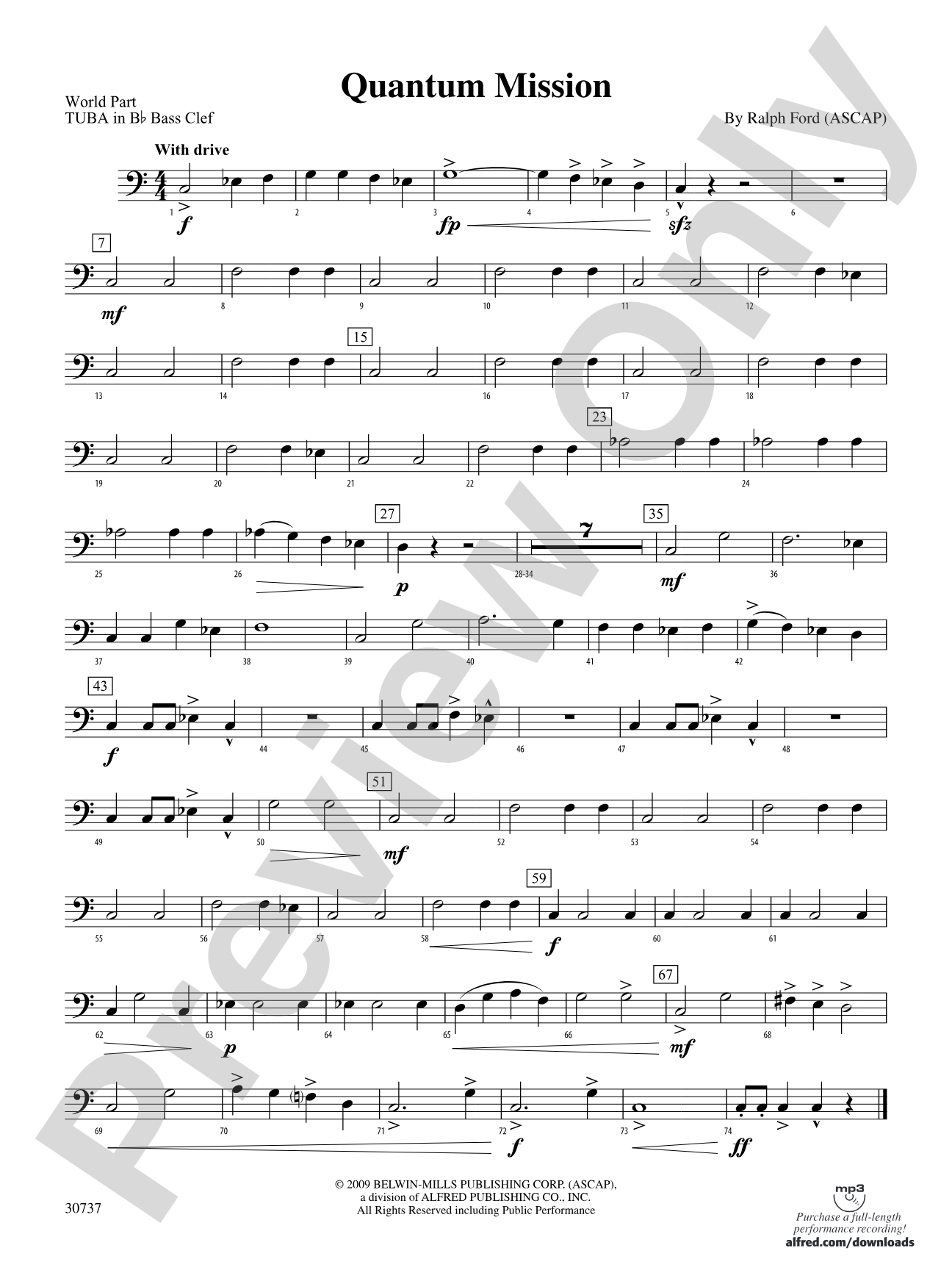 Quantum Mission: (wp) B-flat Tuba B.C.