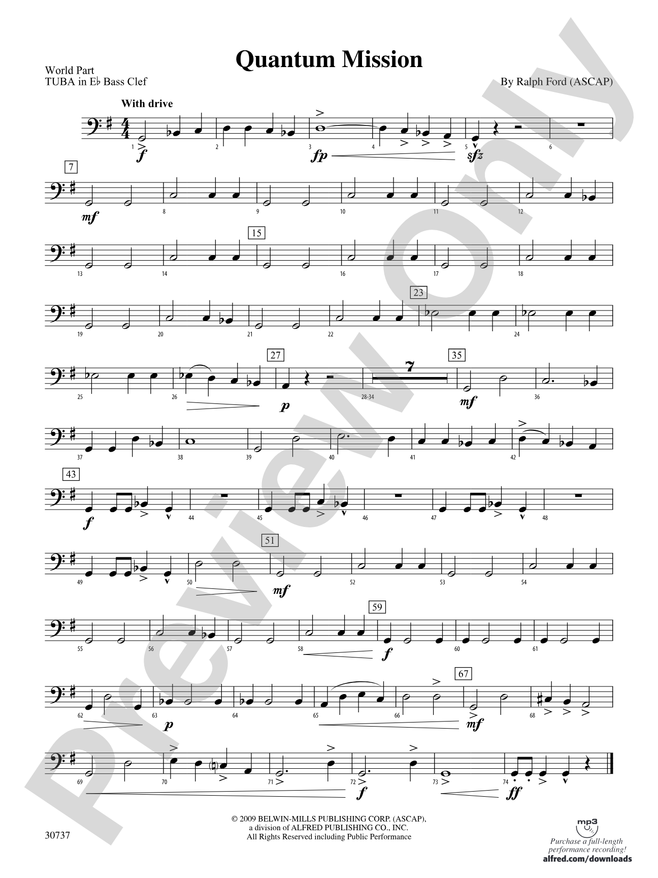 Quantum Mission: (wp) E-flat Tuba B.C.