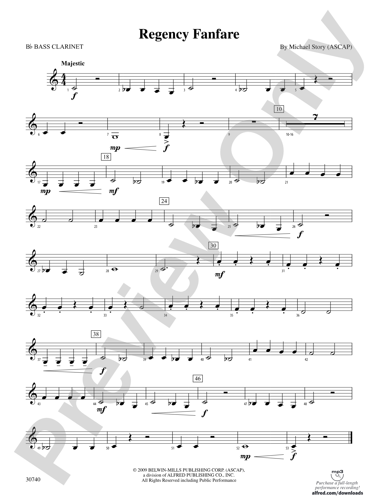 Regency Fanfare: B-flat Bass Clarinet