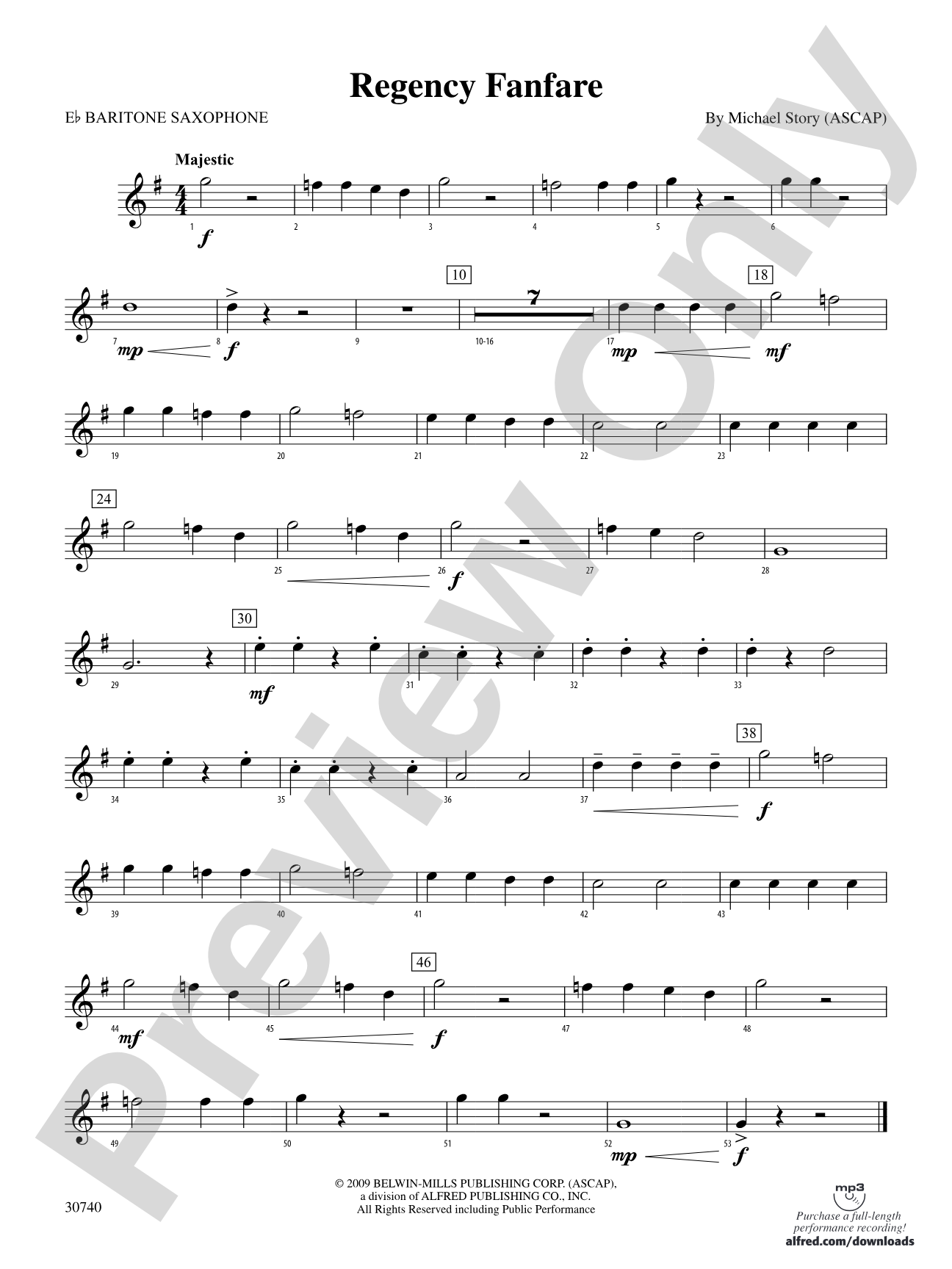Regency Fanfare: E-flat Baritone Saxophone