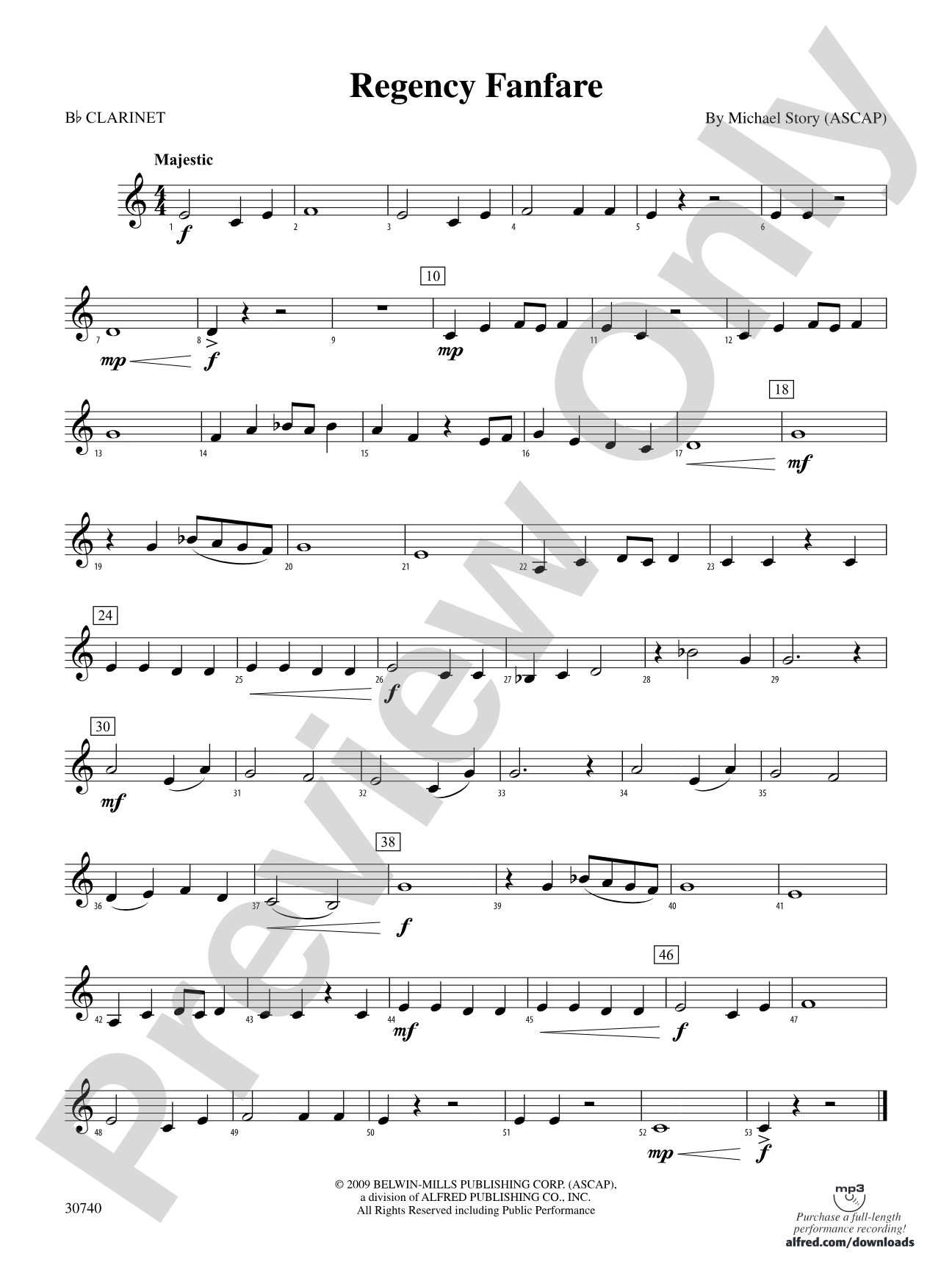 Regency Fanfare: 1st B-flat Clarinet