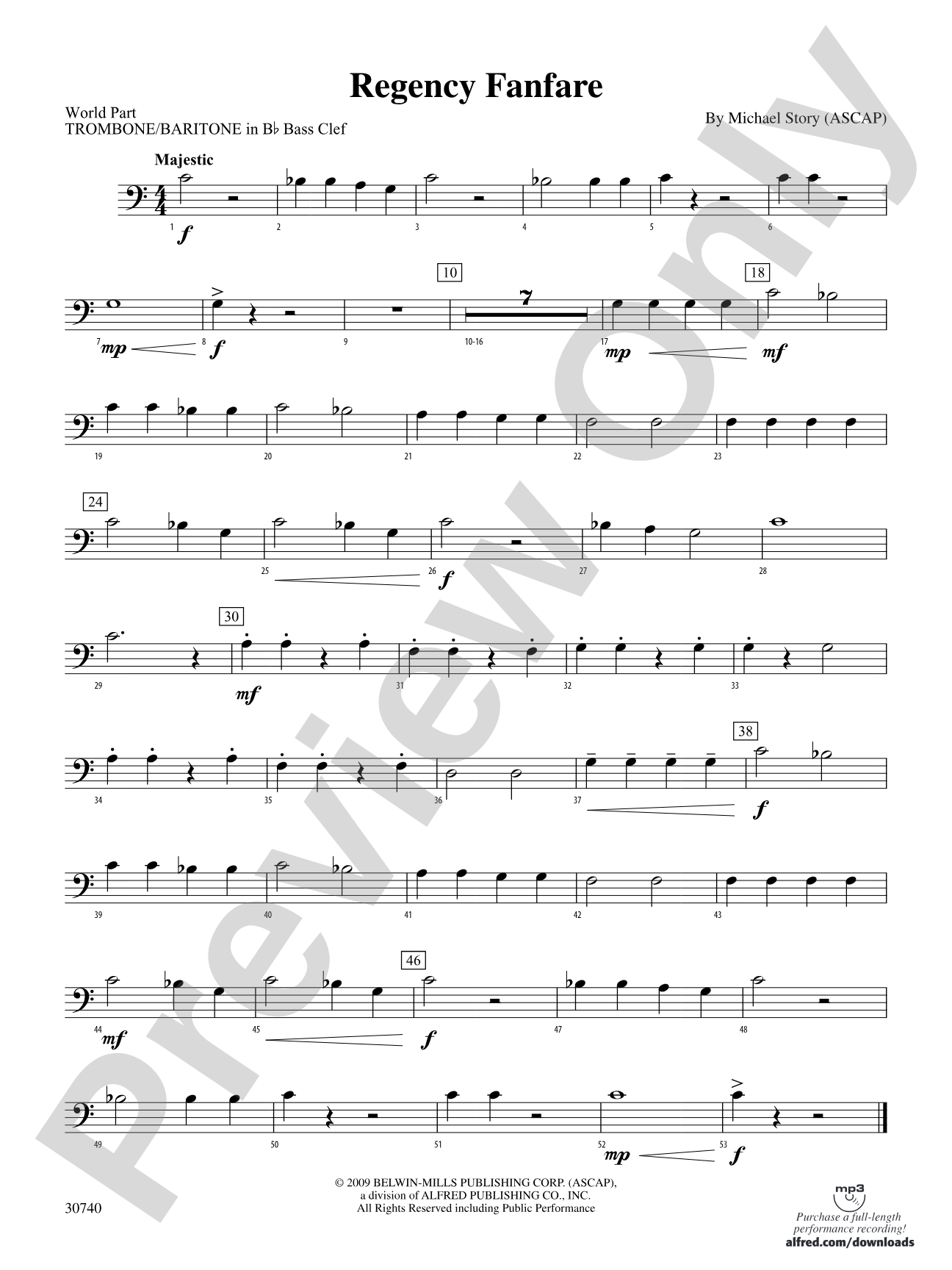 Regency Fanfare: (wp) B-flat Baritone B.C.