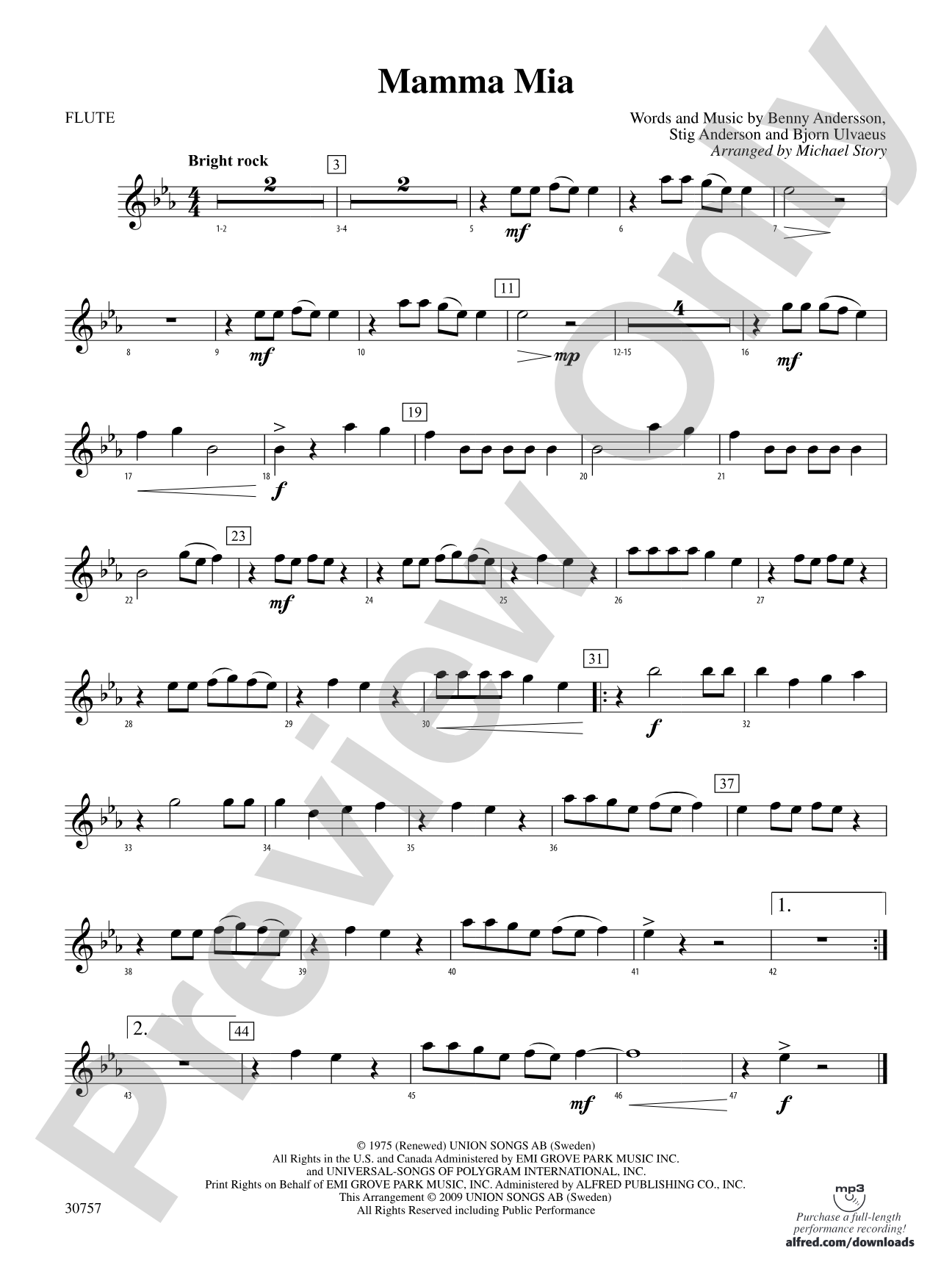 Mamma Mia: Flute