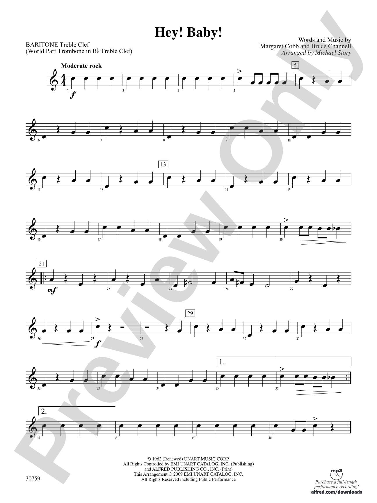 Hey! Baby!: Baritone T.C.