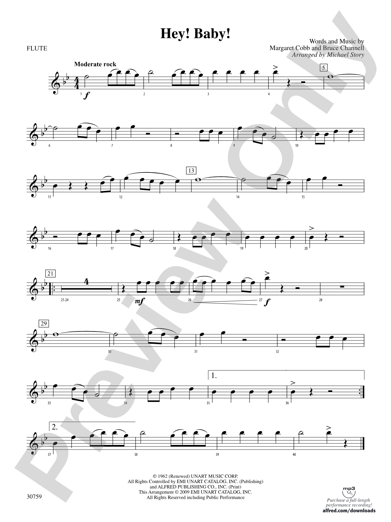 Hey! Baby!: Flute