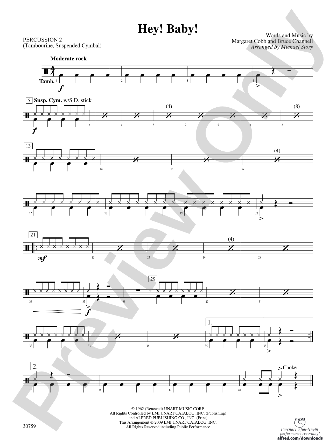 Hey! Baby!: 2nd Percussion