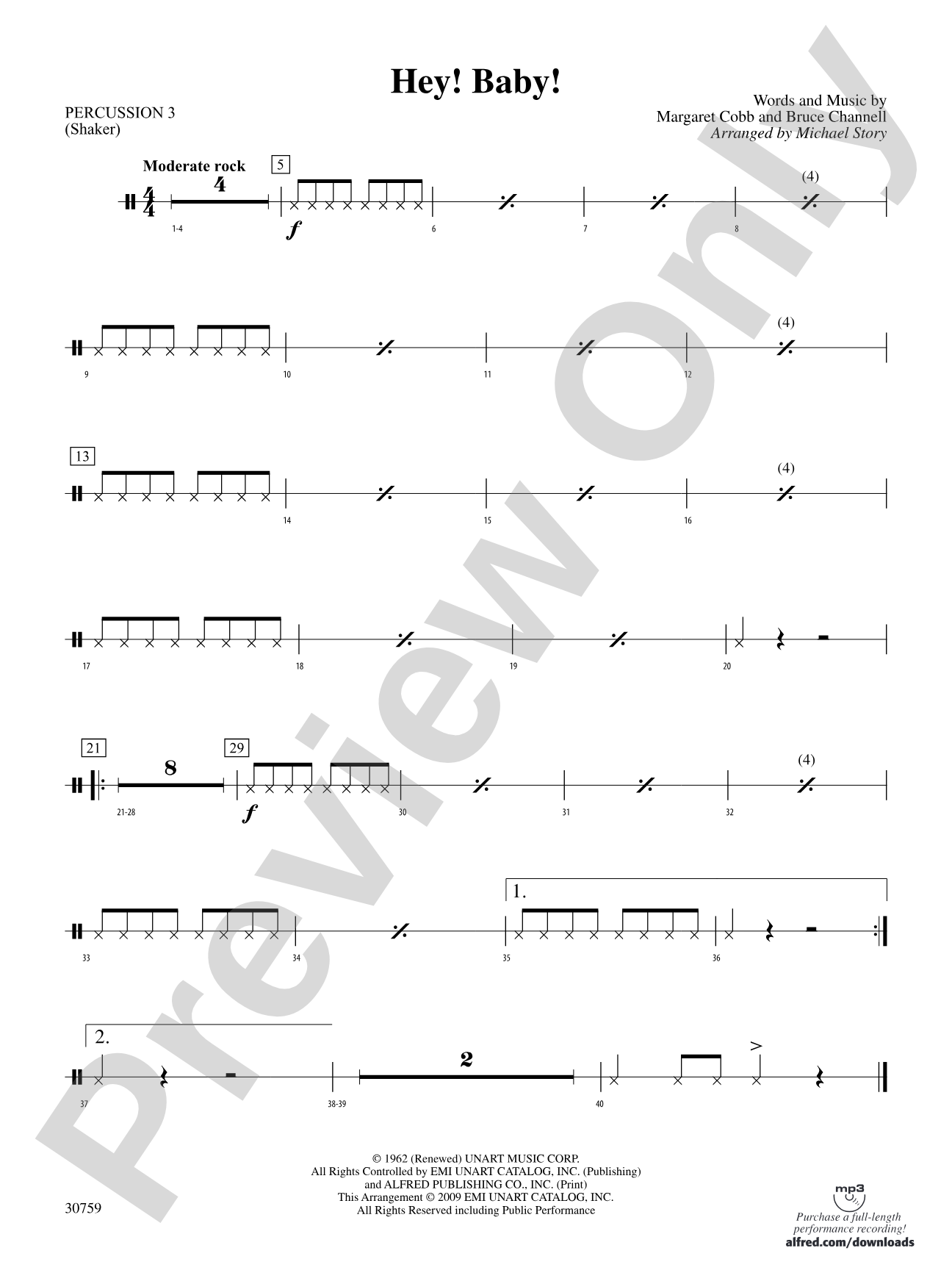 Hey! Baby!: 3rd Percussion