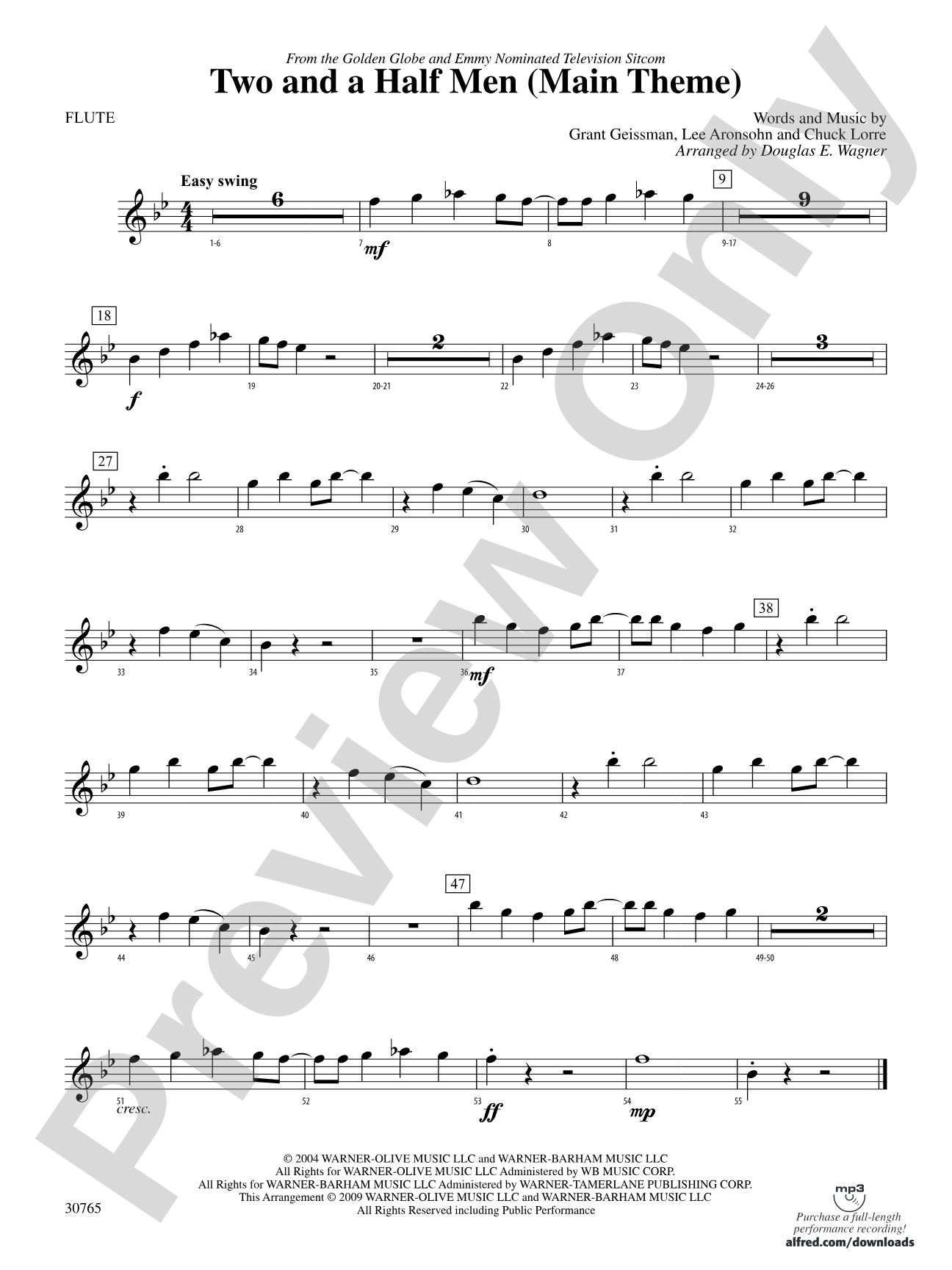 Two and a Half Men (Main Theme): Flute