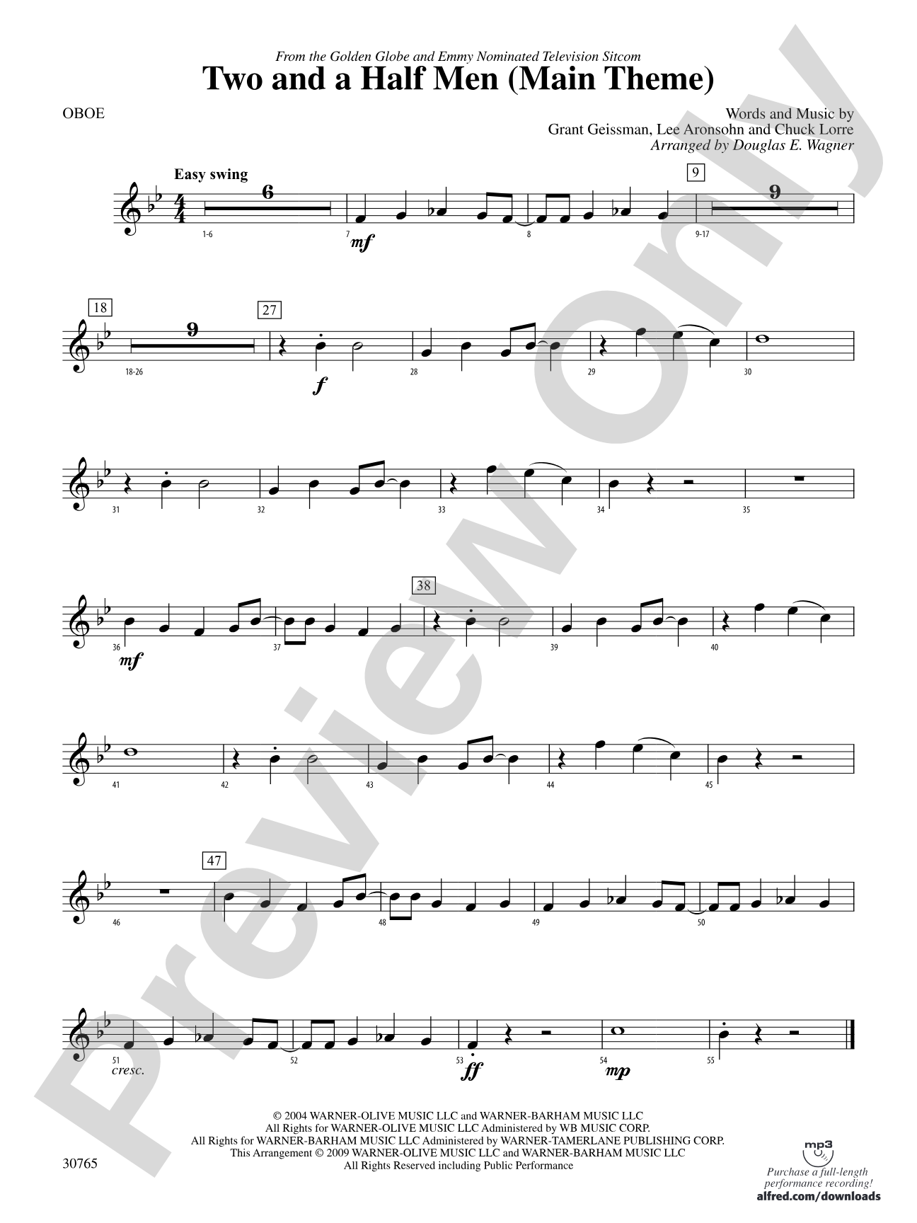 Two and a Half Men (Main Theme): Oboe