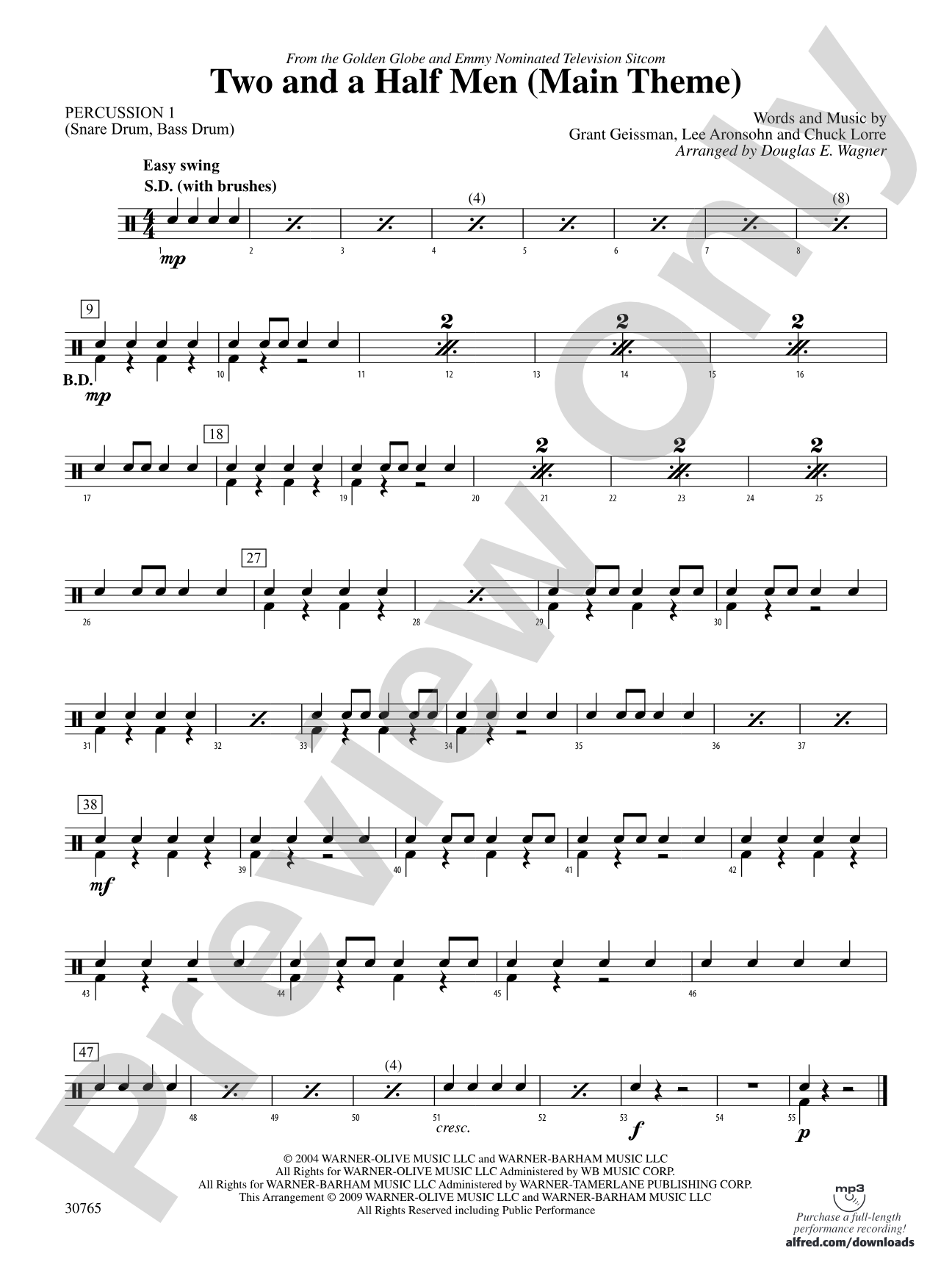 Two and a Half Men (Main Theme): 1st Percussion