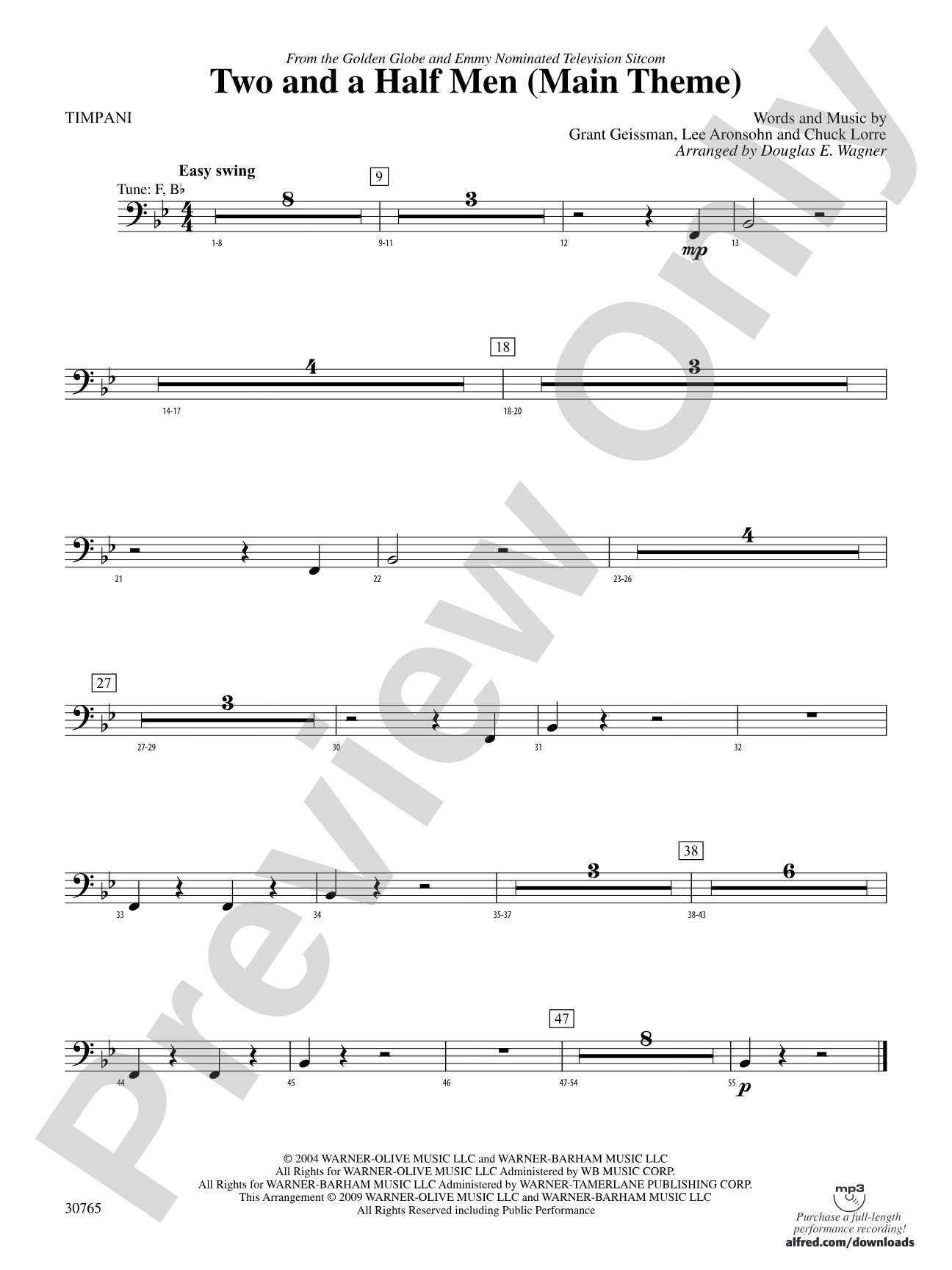 Two and a Half Men (Main Theme): Timpani