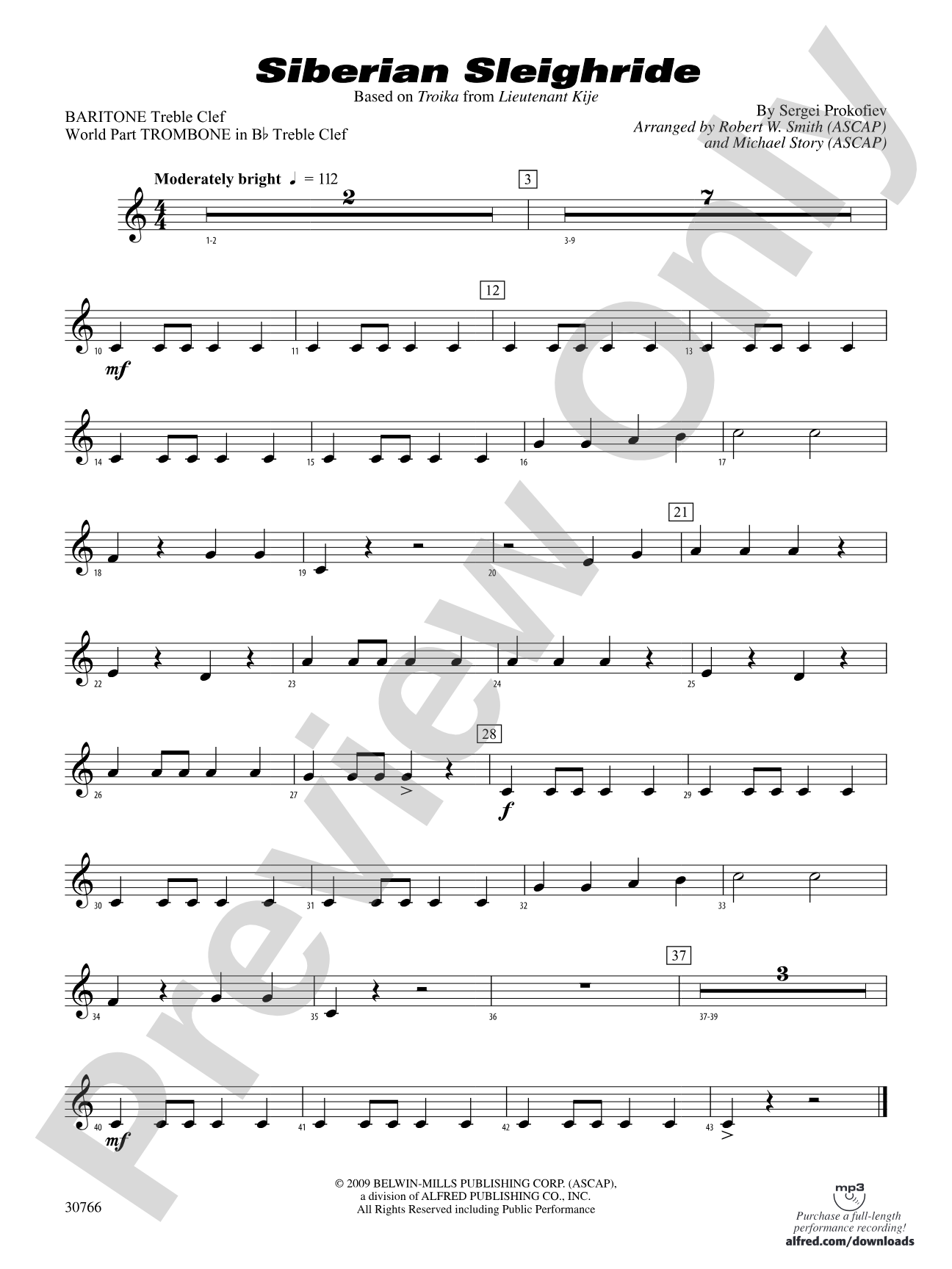 Siberian Sleighride: Baritone T.C.