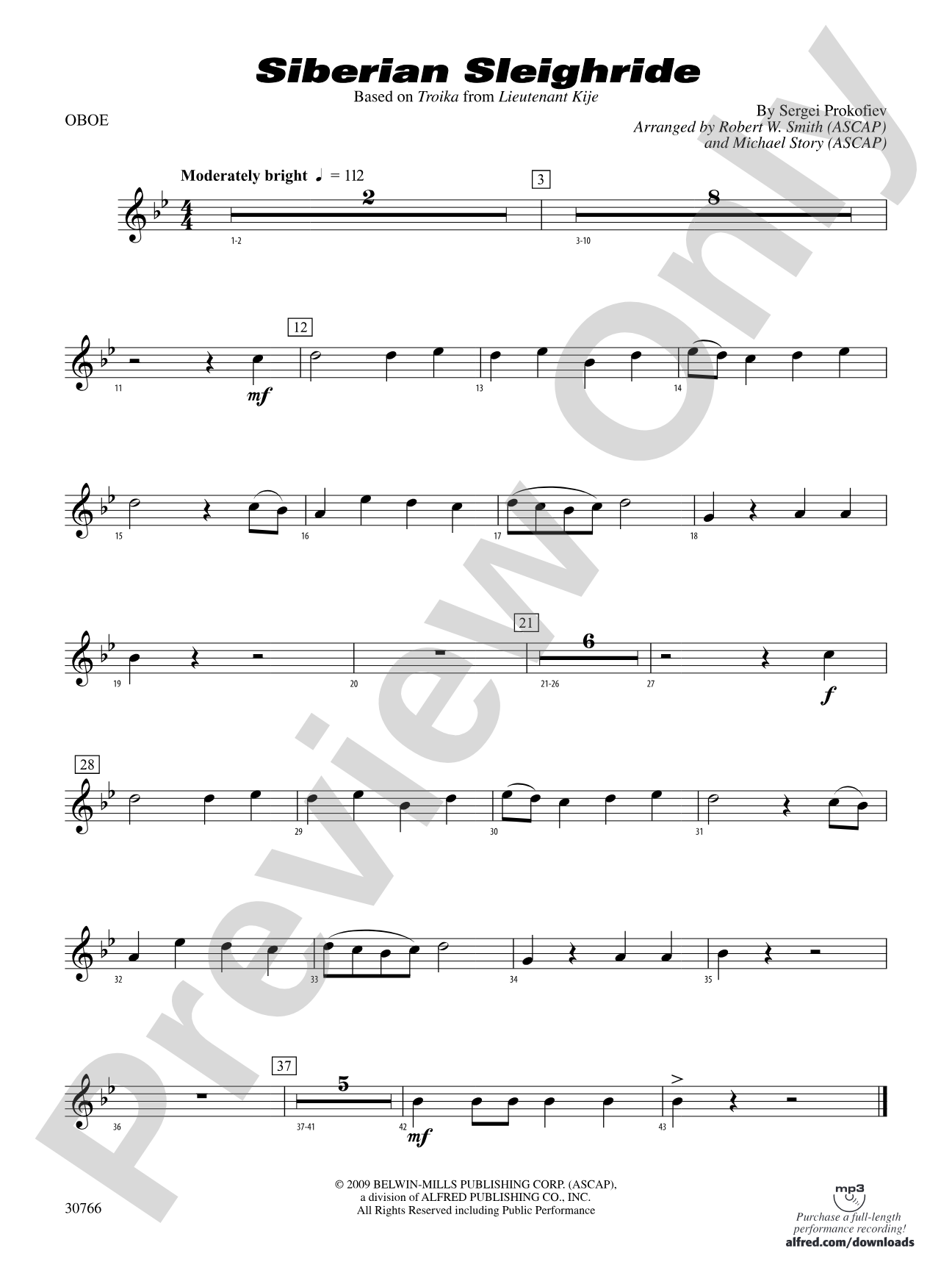 Siberian Sleighride: Oboe