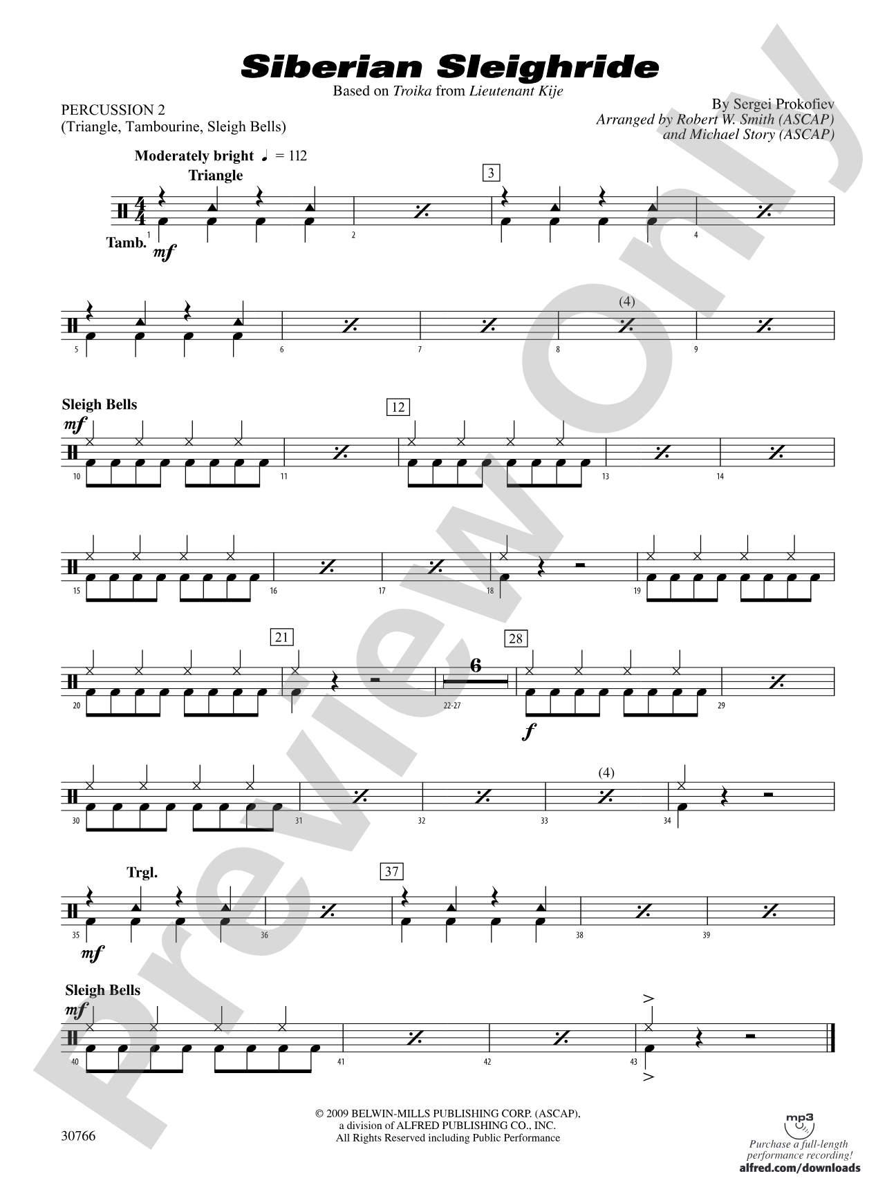 Siberian Sleighride: 2nd Percussion