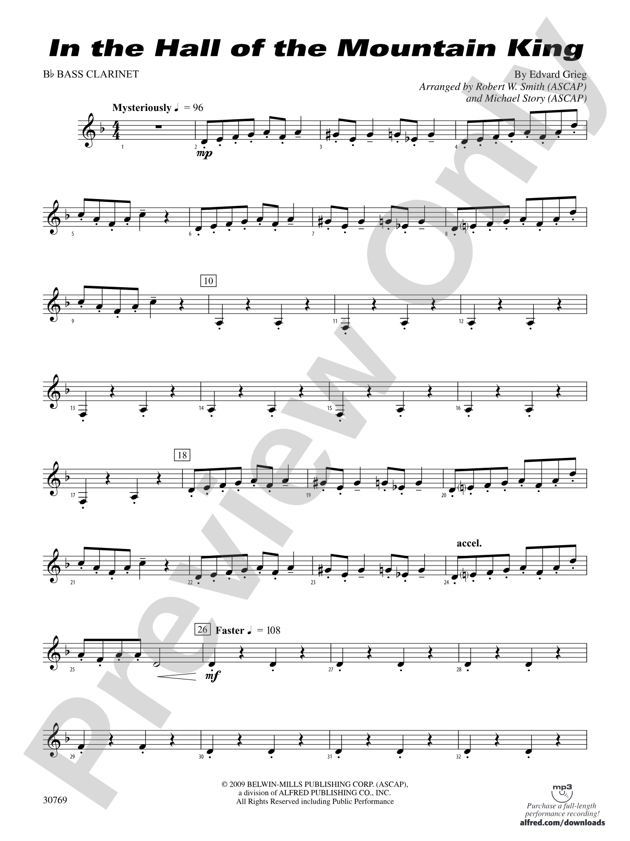 In the Hall of the Mountain King: B-flat Bass Clarinet
