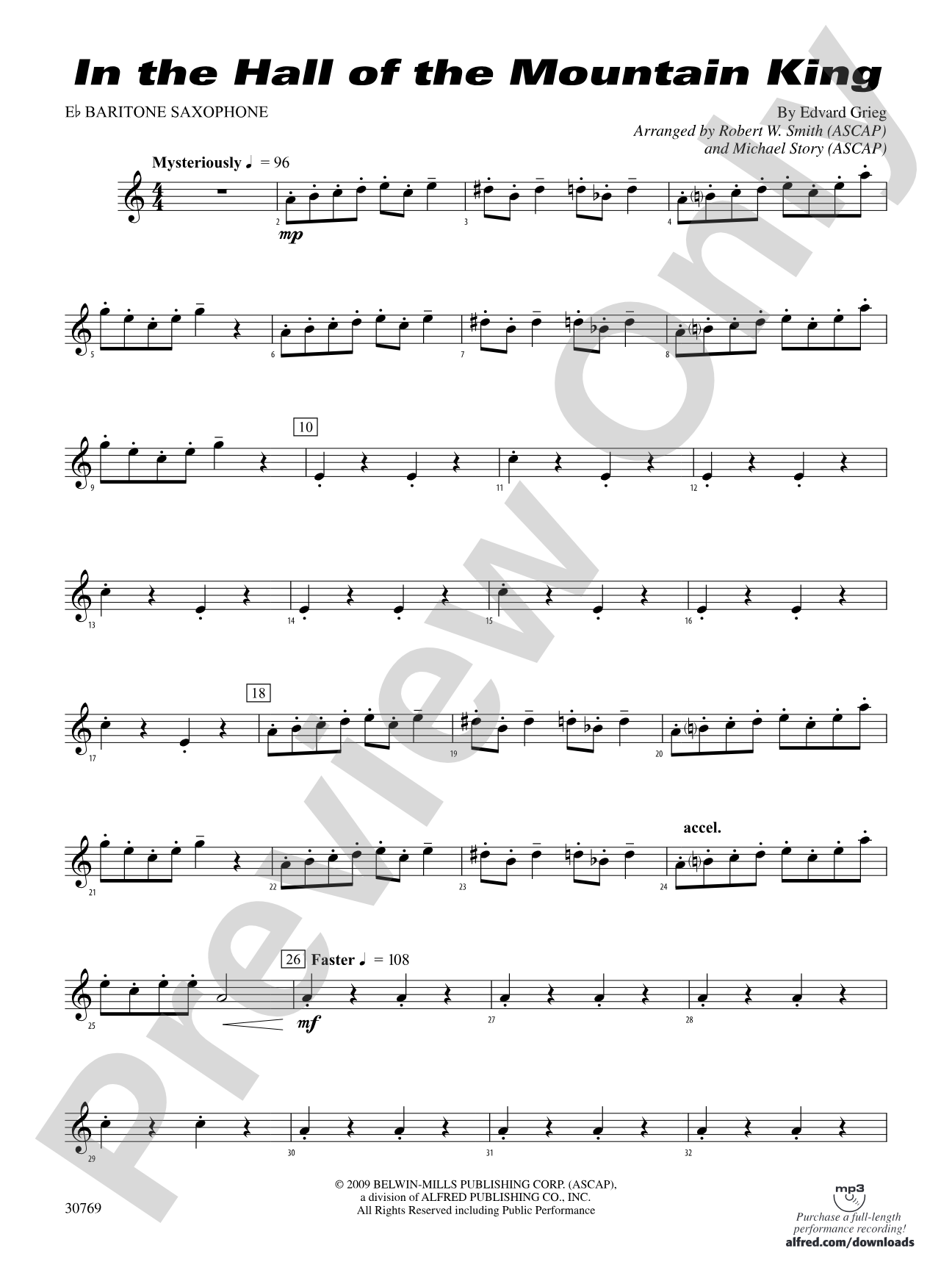 In the Hall of the Mountain King: E-flat Baritone Saxophone