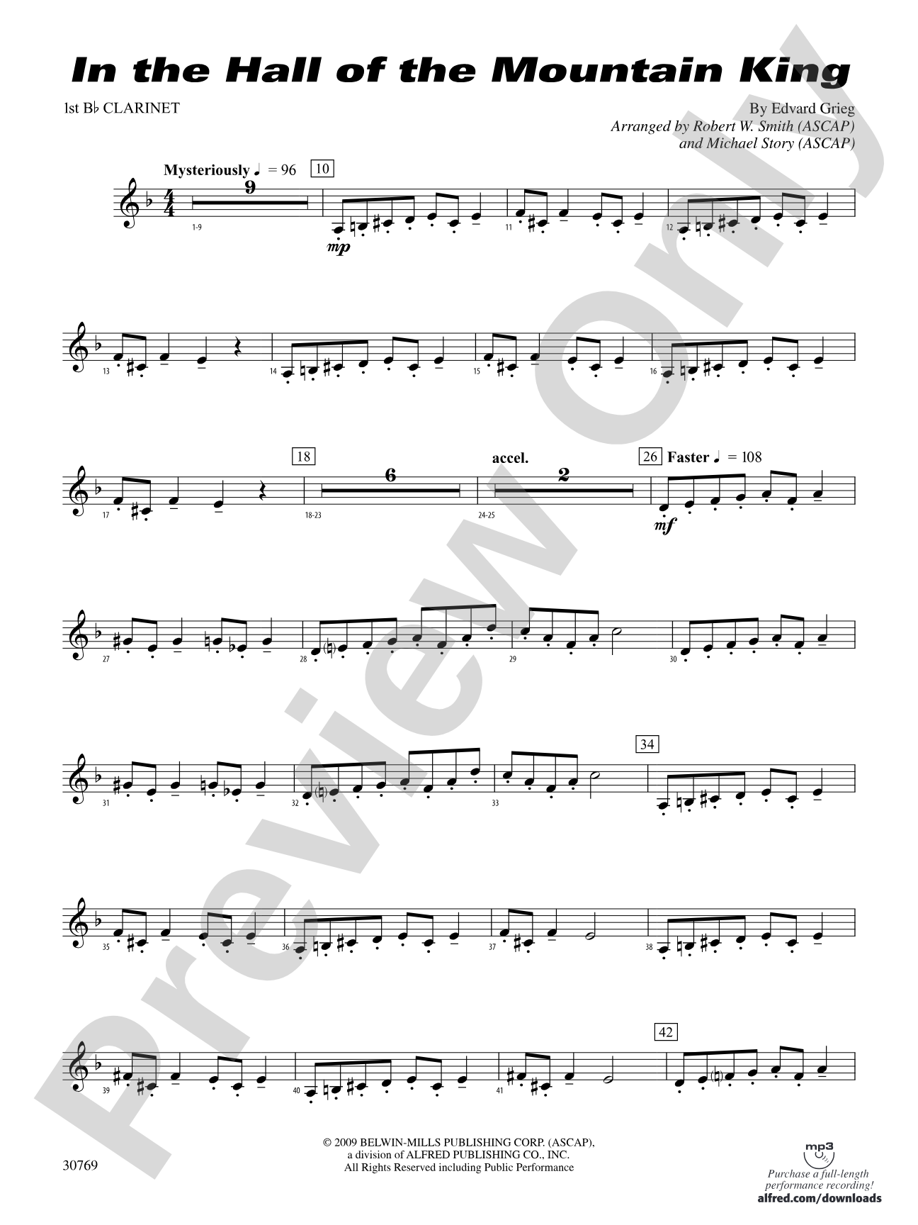 In the Hall of the Mountain King: 1st B-flat Clarinet