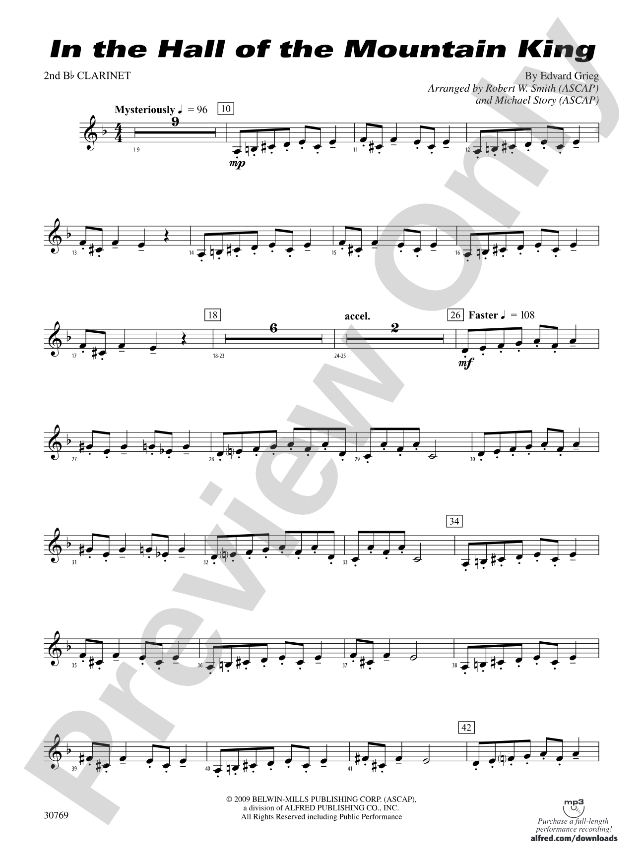 In the Hall of the Mountain King: 2nd B-flat Clarinet