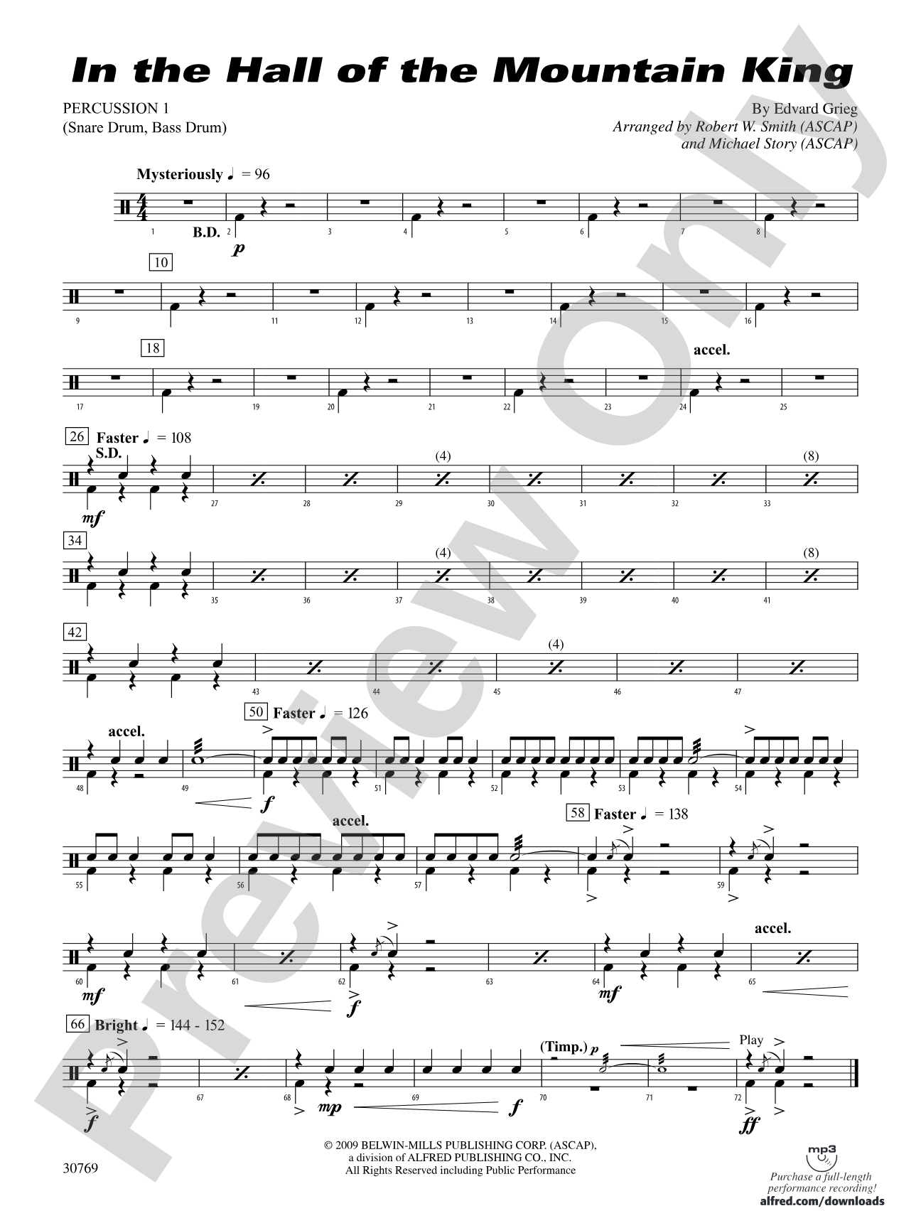 In the Hall of the Mountain King: 1st Percussion