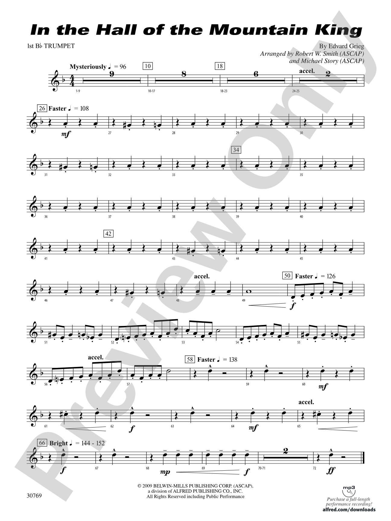 In the Hall of the Mountain King: 1st B-flat Trumpet