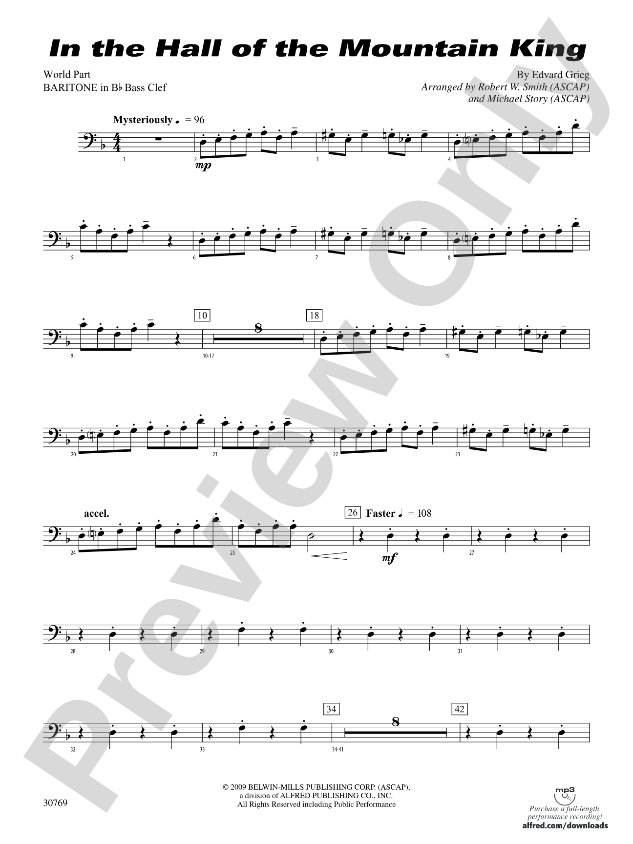 In the Hall of the Mountain King: (wp) B-flat Baritone B.C.