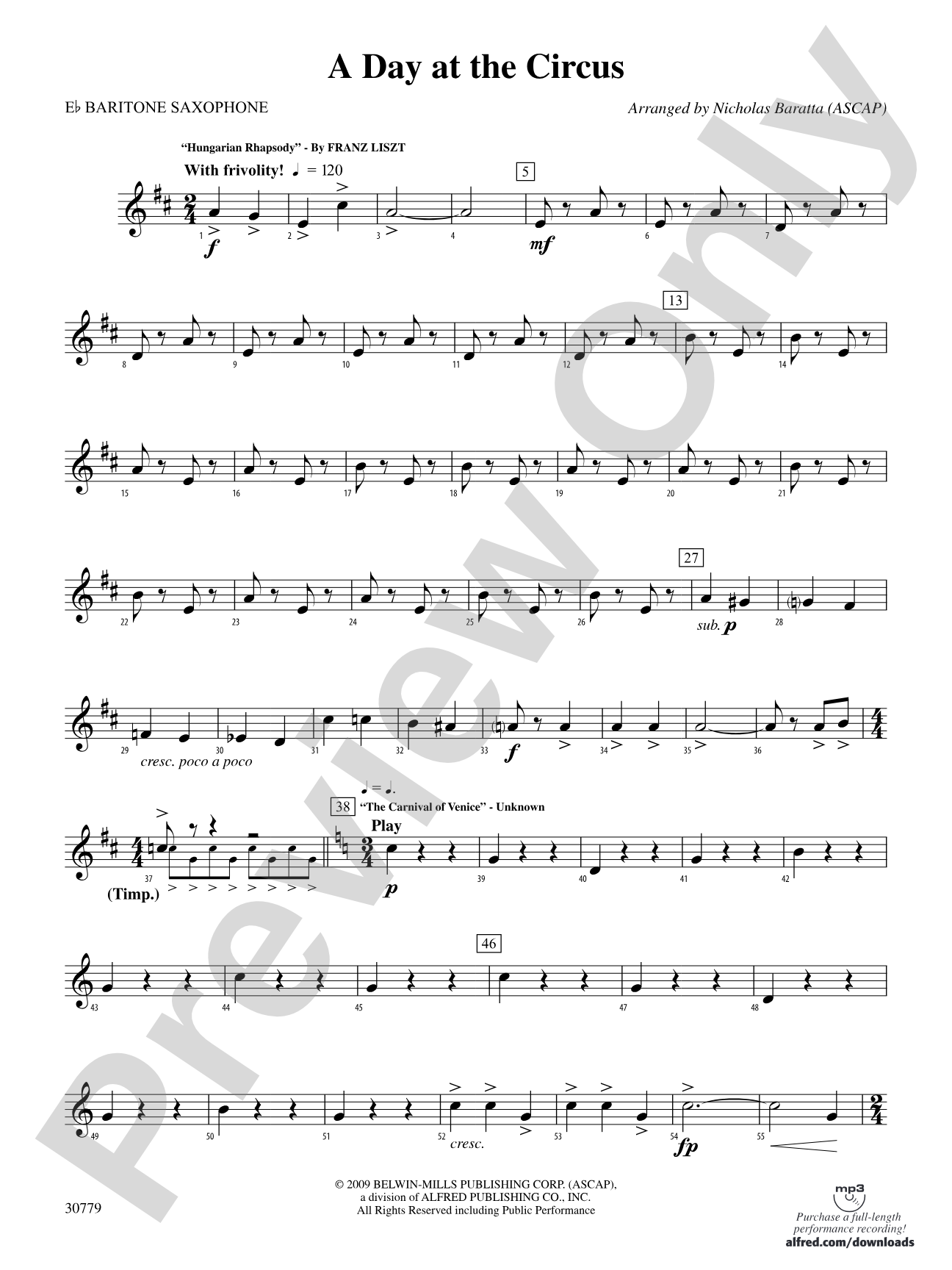 A Day at the Circus: E-flat Baritone Saxophone