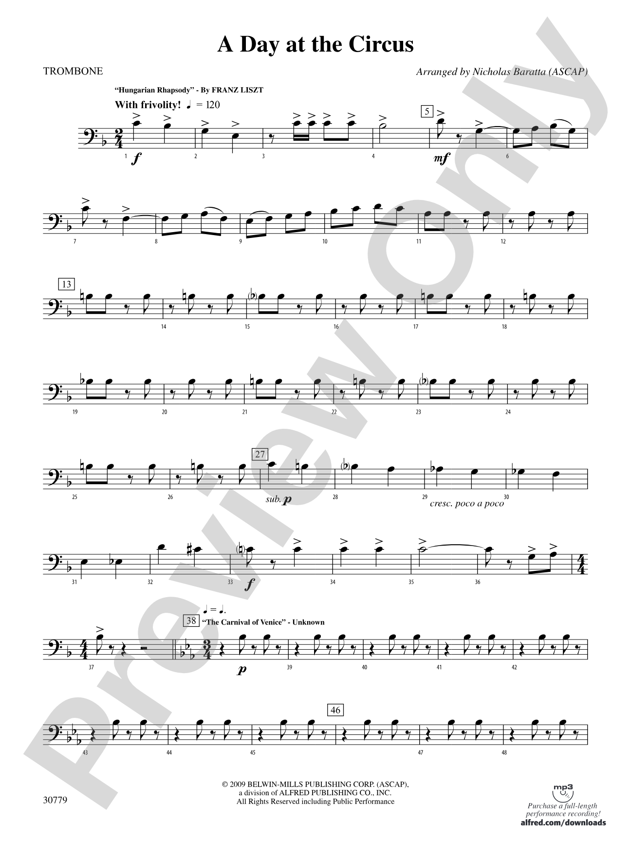 A Day at the Circus: 1st Trombone
