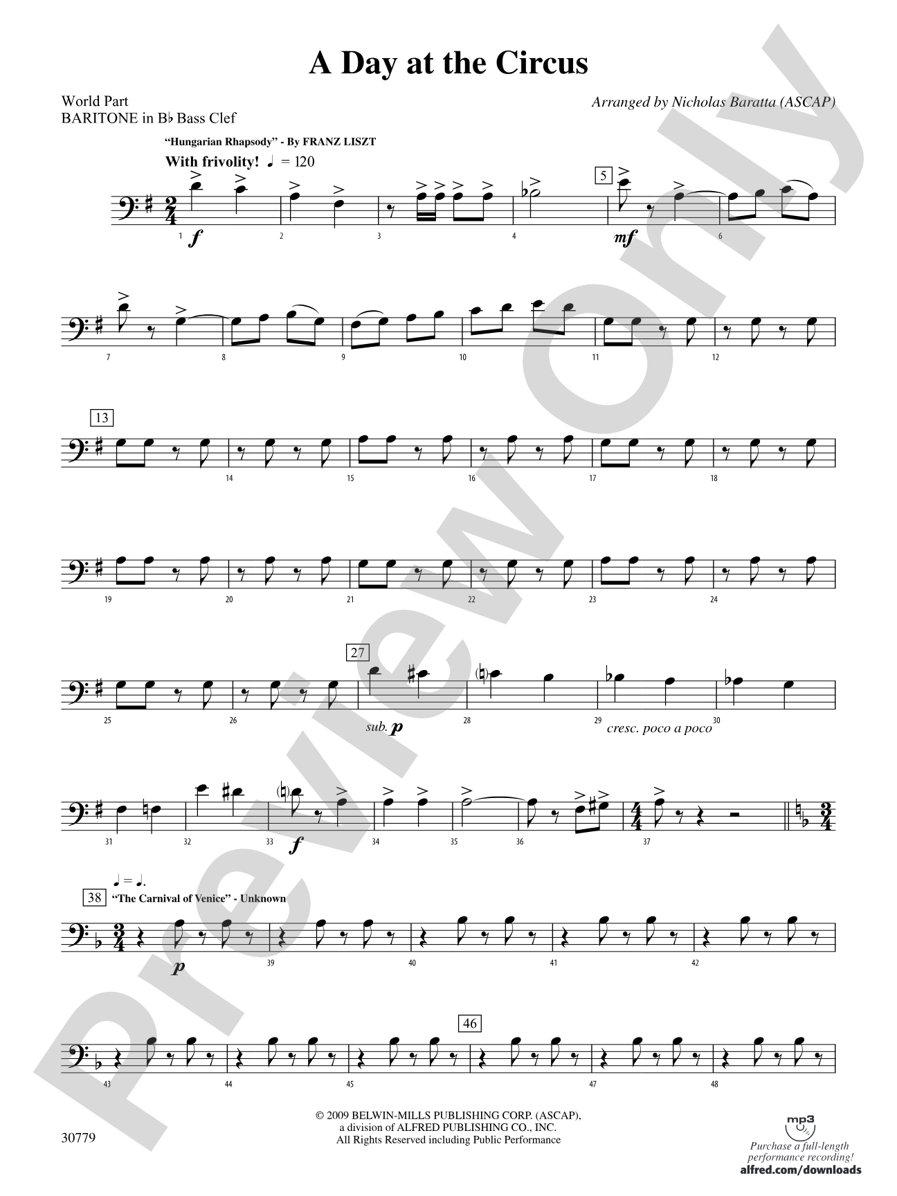 A Day at the Circus: (wp) B-flat Baritone B.C.