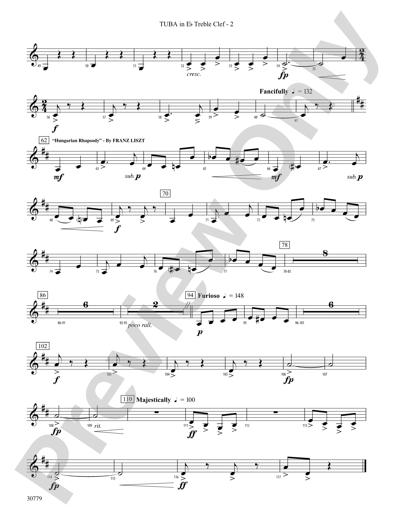 A Day at the Circus: (wp) E-flat Tuba T.C.