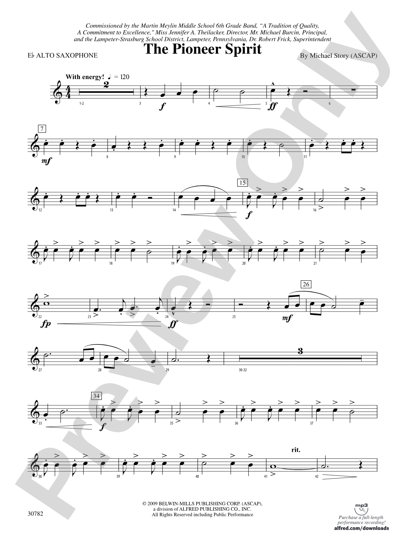 The Pioneer Spirit: E-flat Alto Saxophone