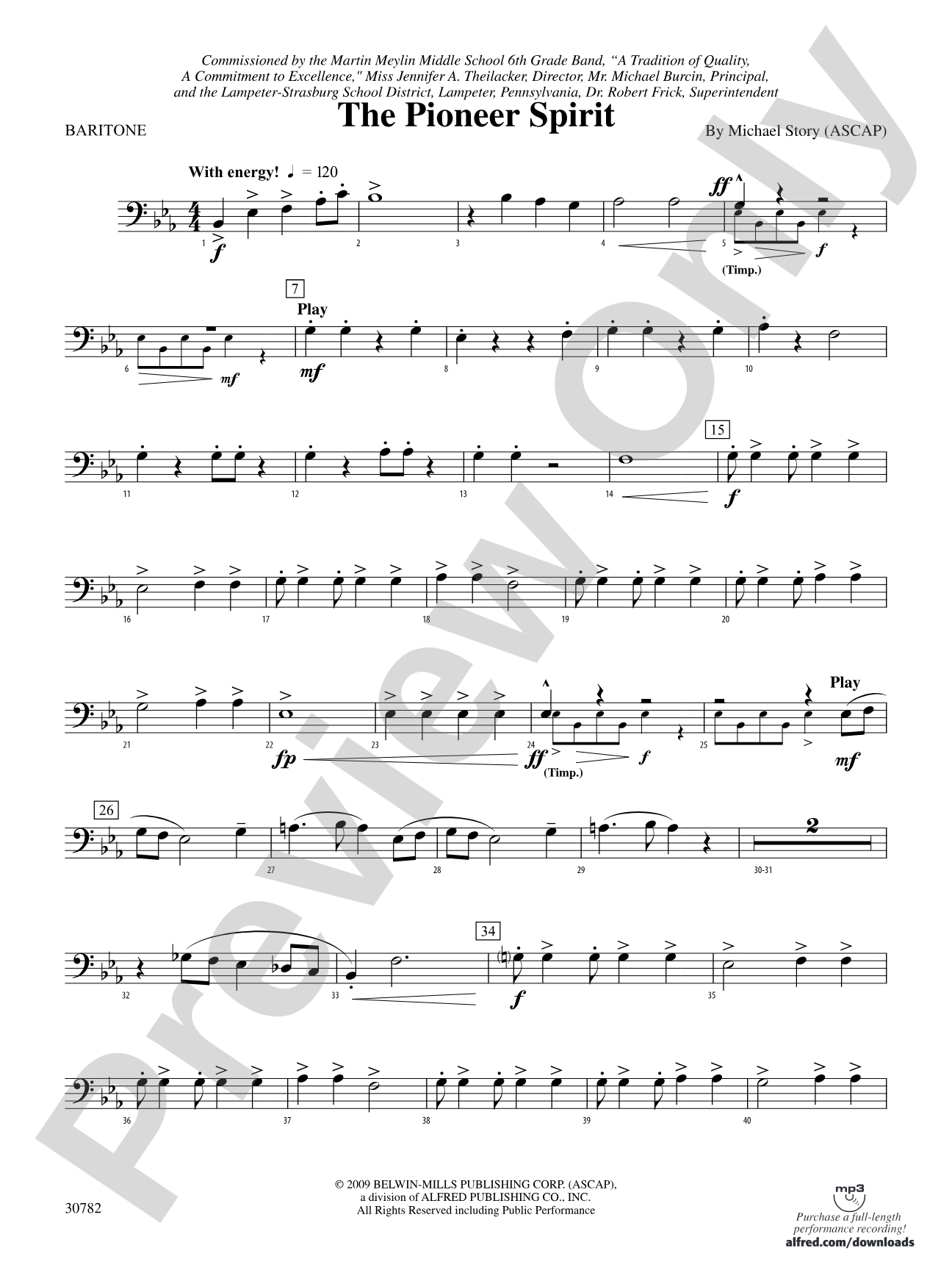 The Pioneer Spirit: Baritone B.C.