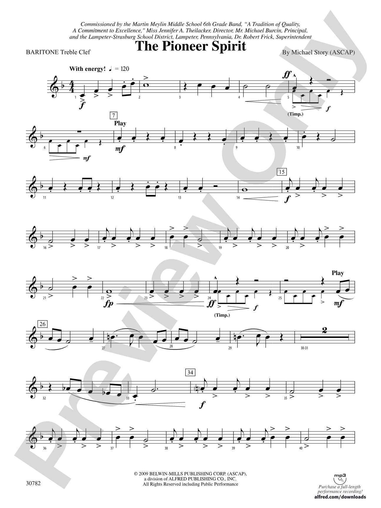 The Pioneer Spirit: Baritone T.C.