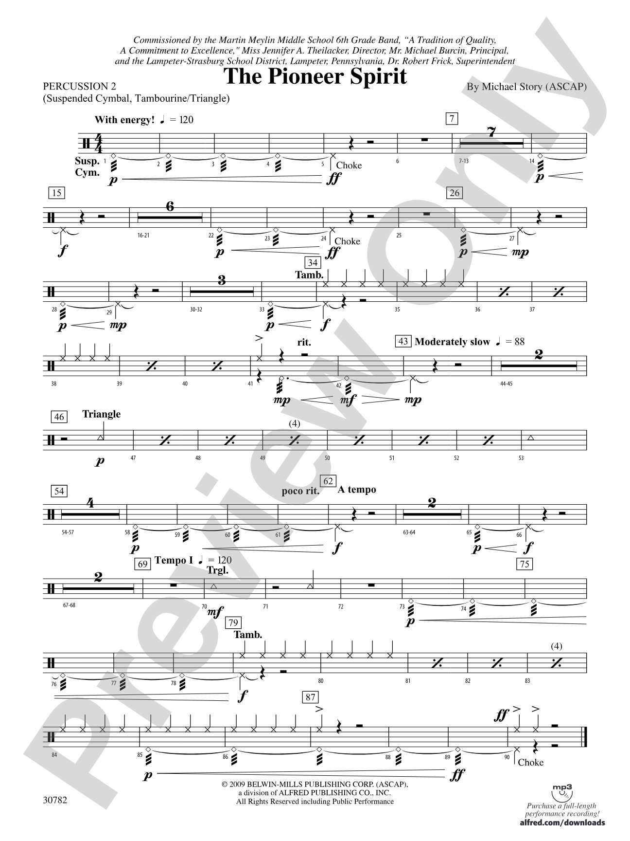 The Pioneer Spirit: 2nd Percussion