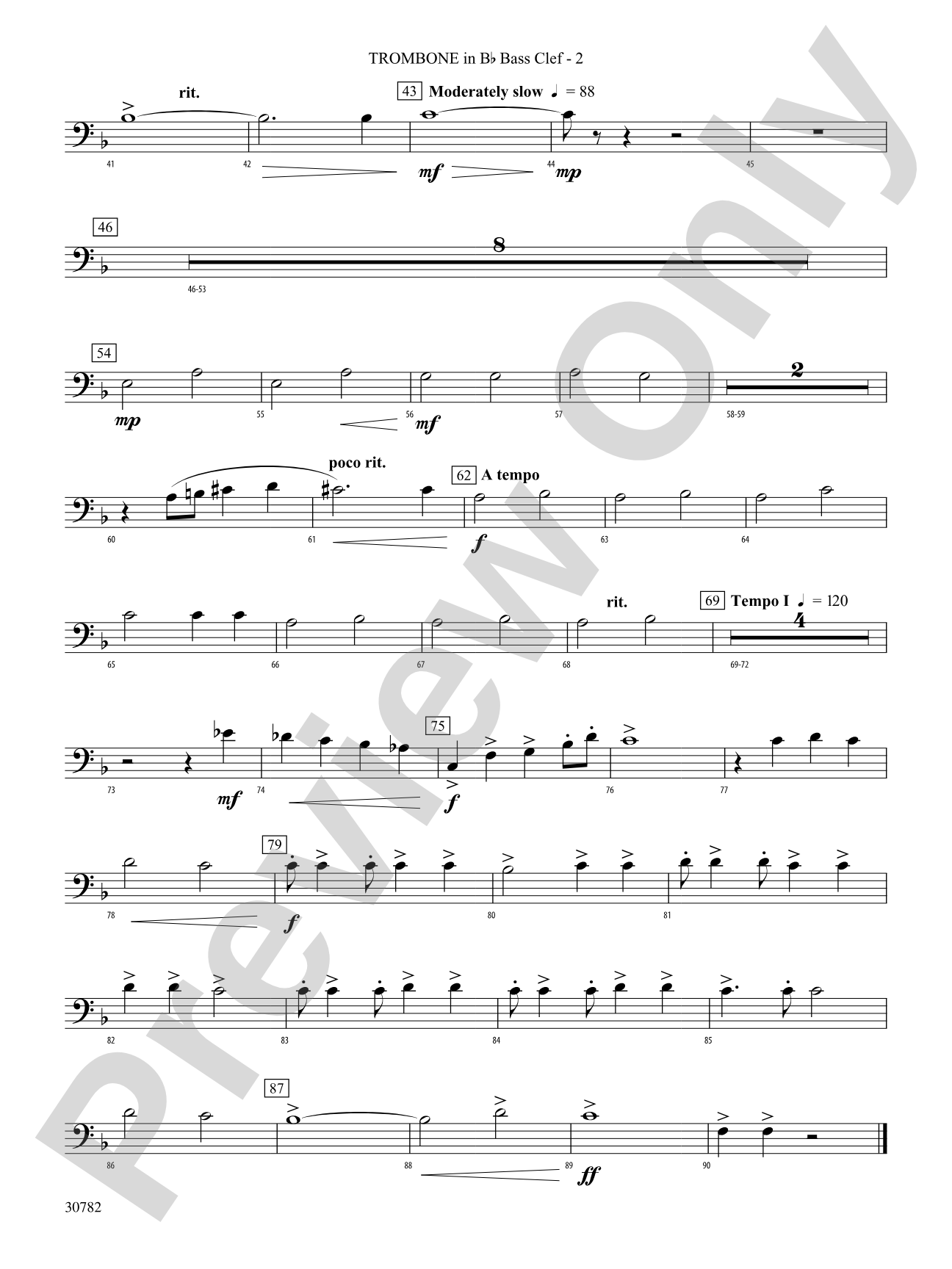 The Pioneer Spirit: (wp) 1st B-flat Trombone B.C.