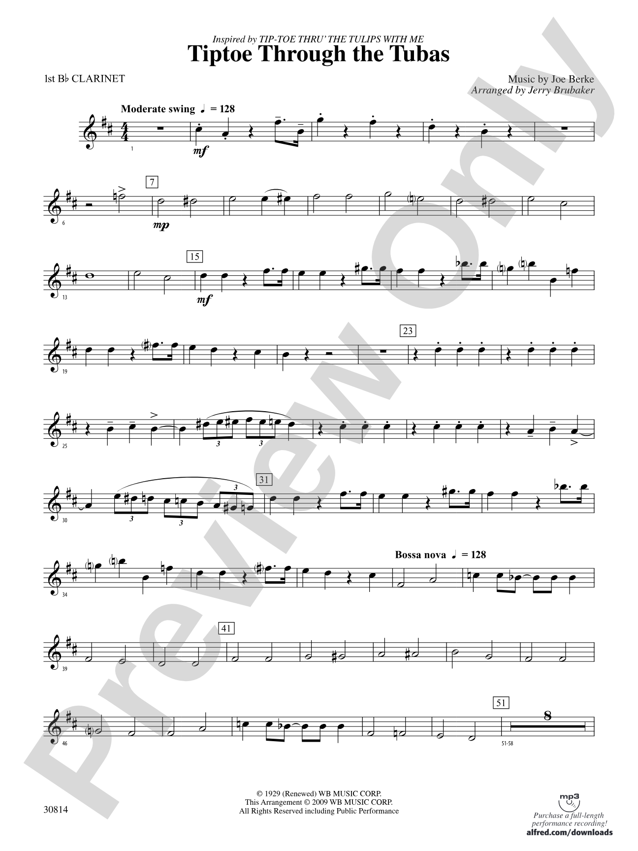 Tiptoe Through the Tubas: 1st B-flat Clarinet