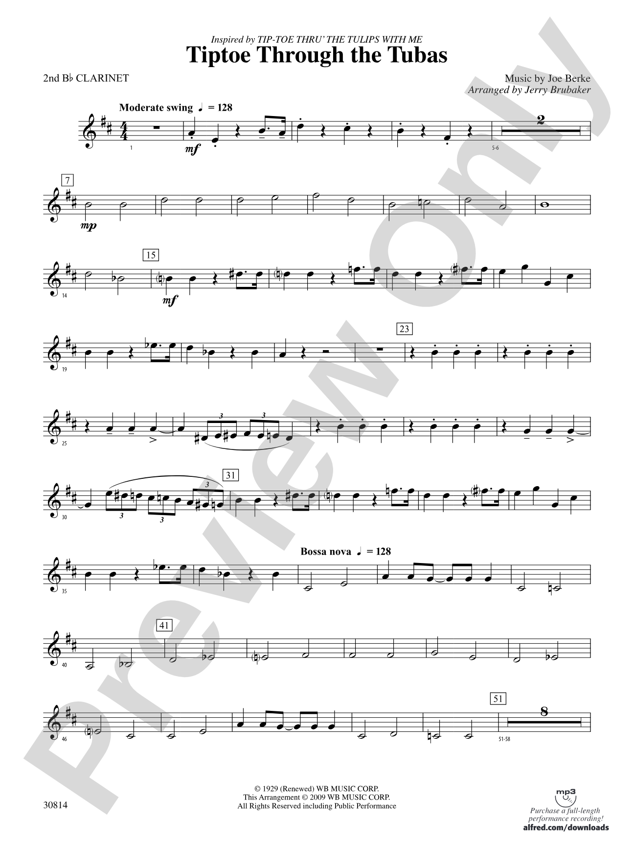 Tiptoe Through the Tubas: 2nd B-flat Clarinet