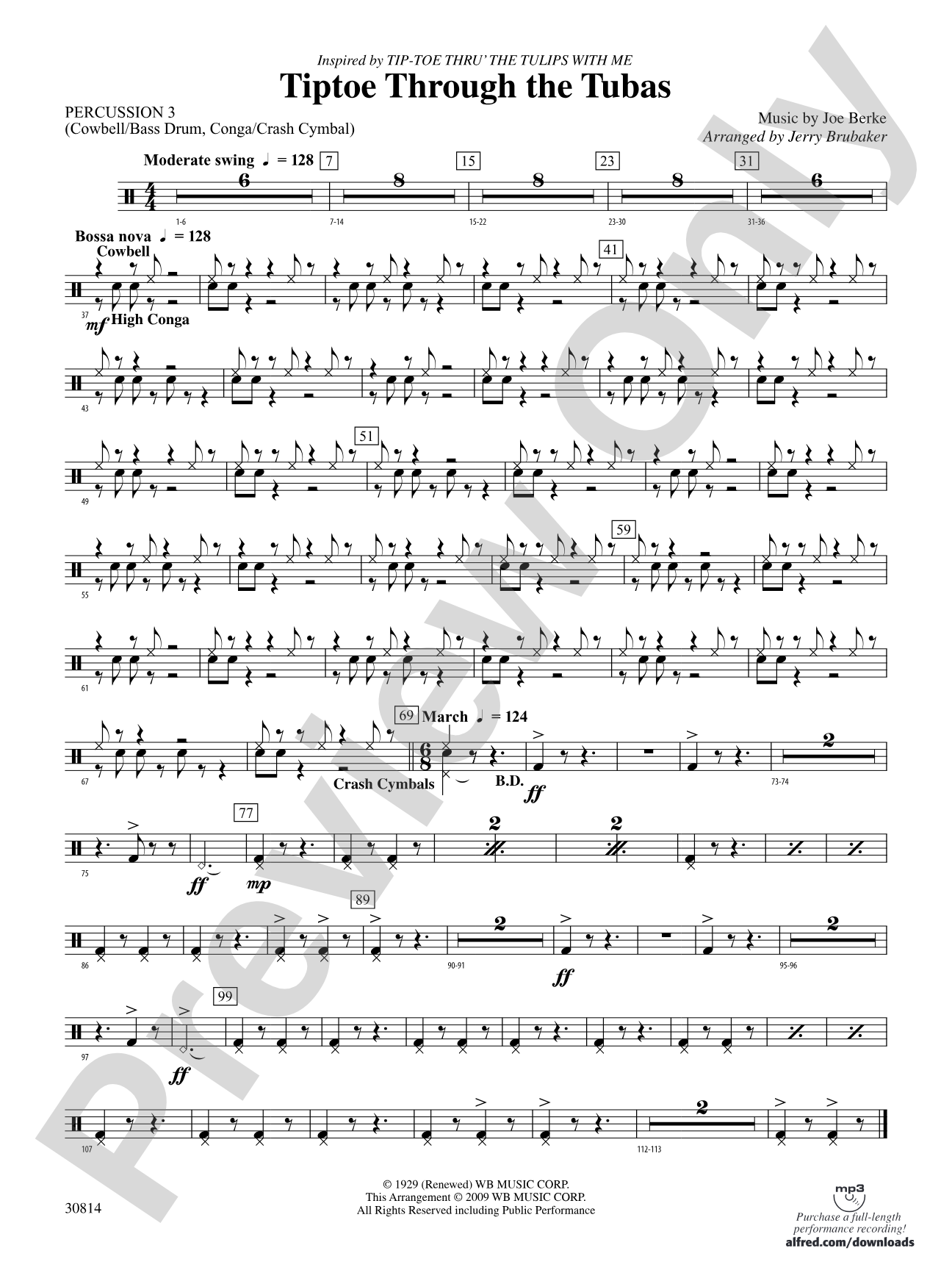 Tiptoe Through the Tubas: 3rd Percussion