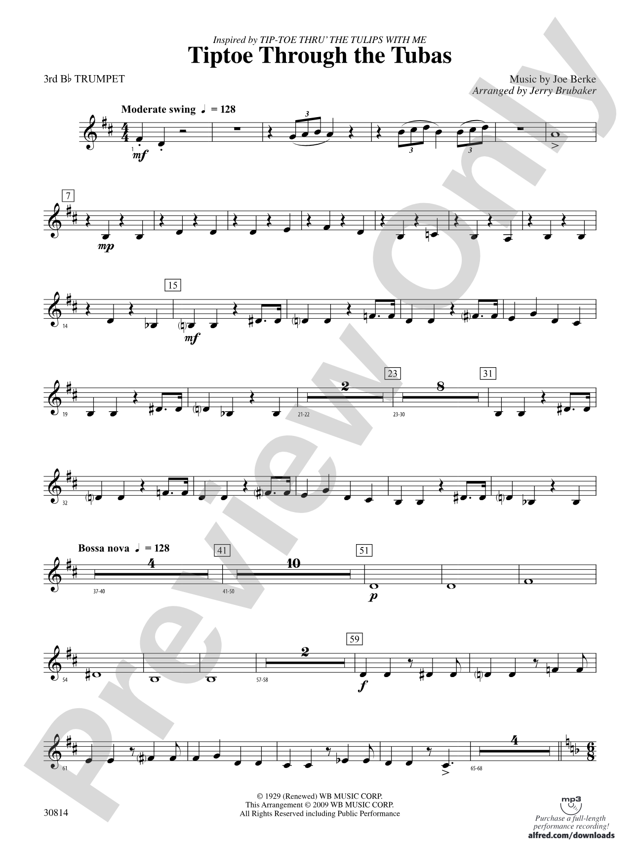 Tiptoe Through the Tubas: 3rd B-flat Trumpet