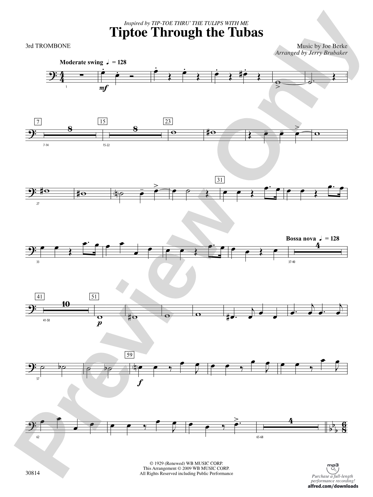 Tiptoe Through the Tubas: 3rd Trombone