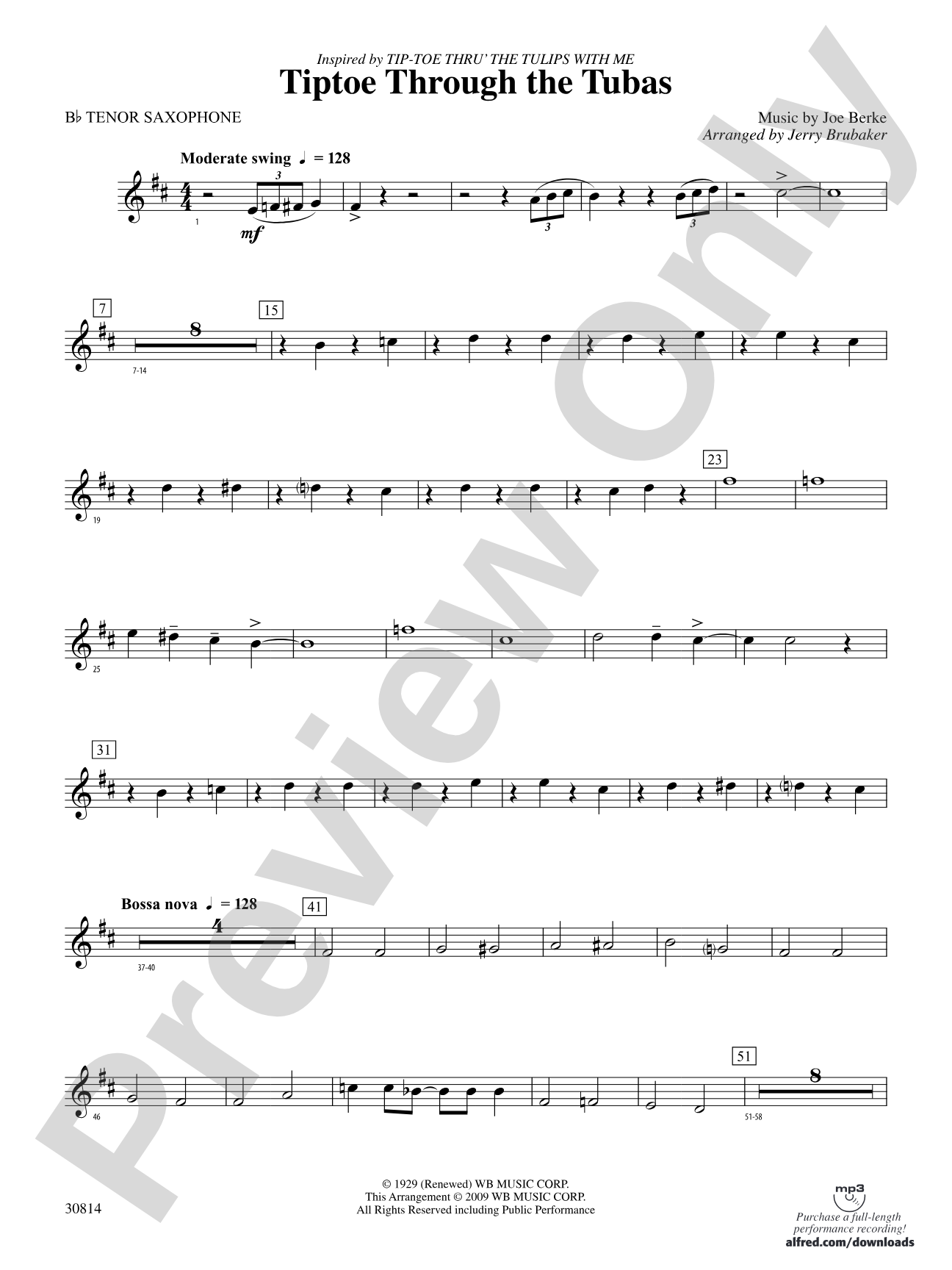 Tiptoe Through the Tubas: B-flat Tenor Saxophone