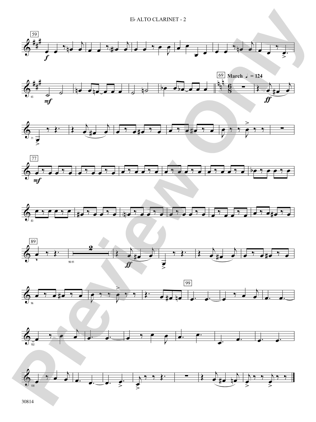 Tiptoe Through the Tubas: (wp) E-flat Alto Clarinet