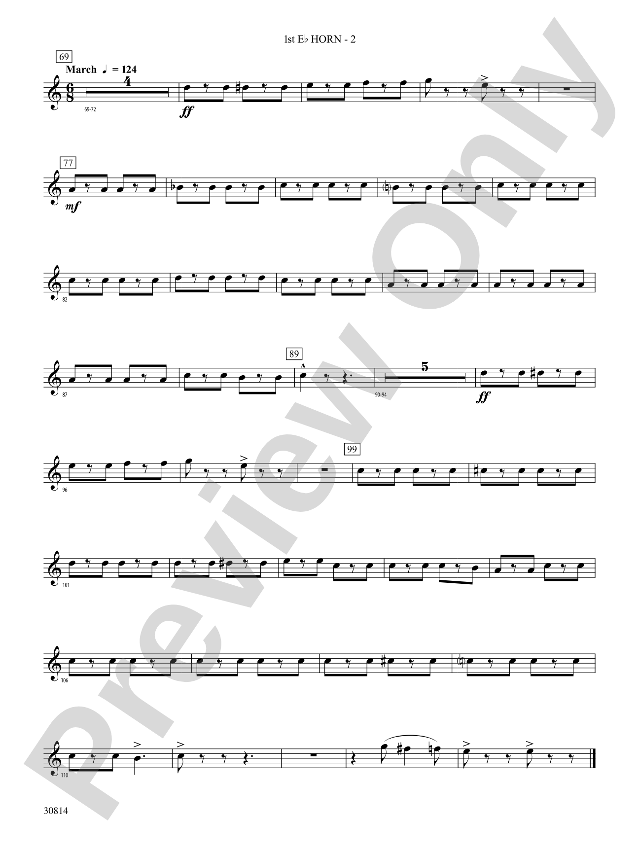 Tiptoe Through the Tubas: (wp) 1st Horn in E-flat
