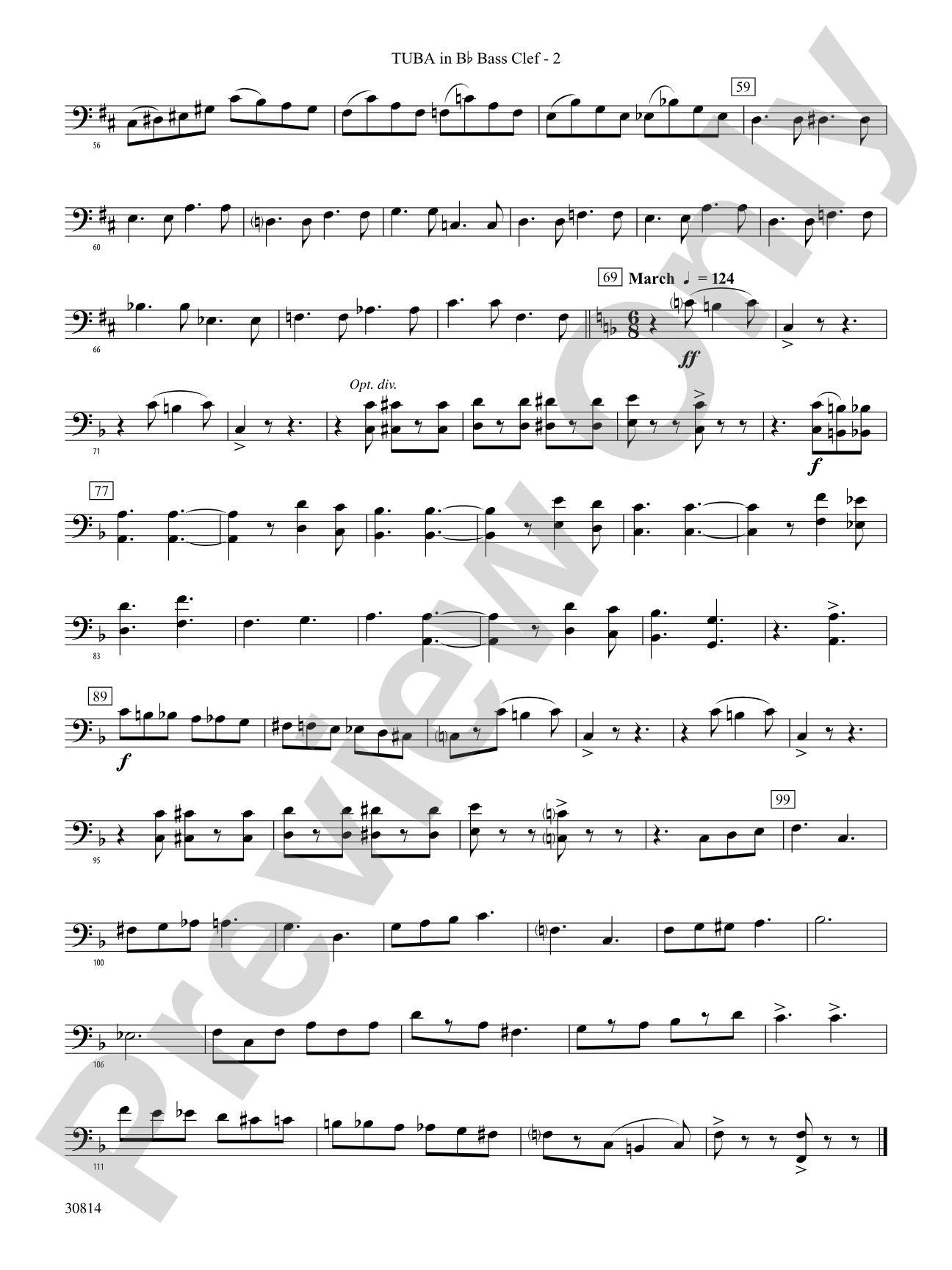Tiptoe Through the Tubas: (wp) B-flat Tuba B.C.