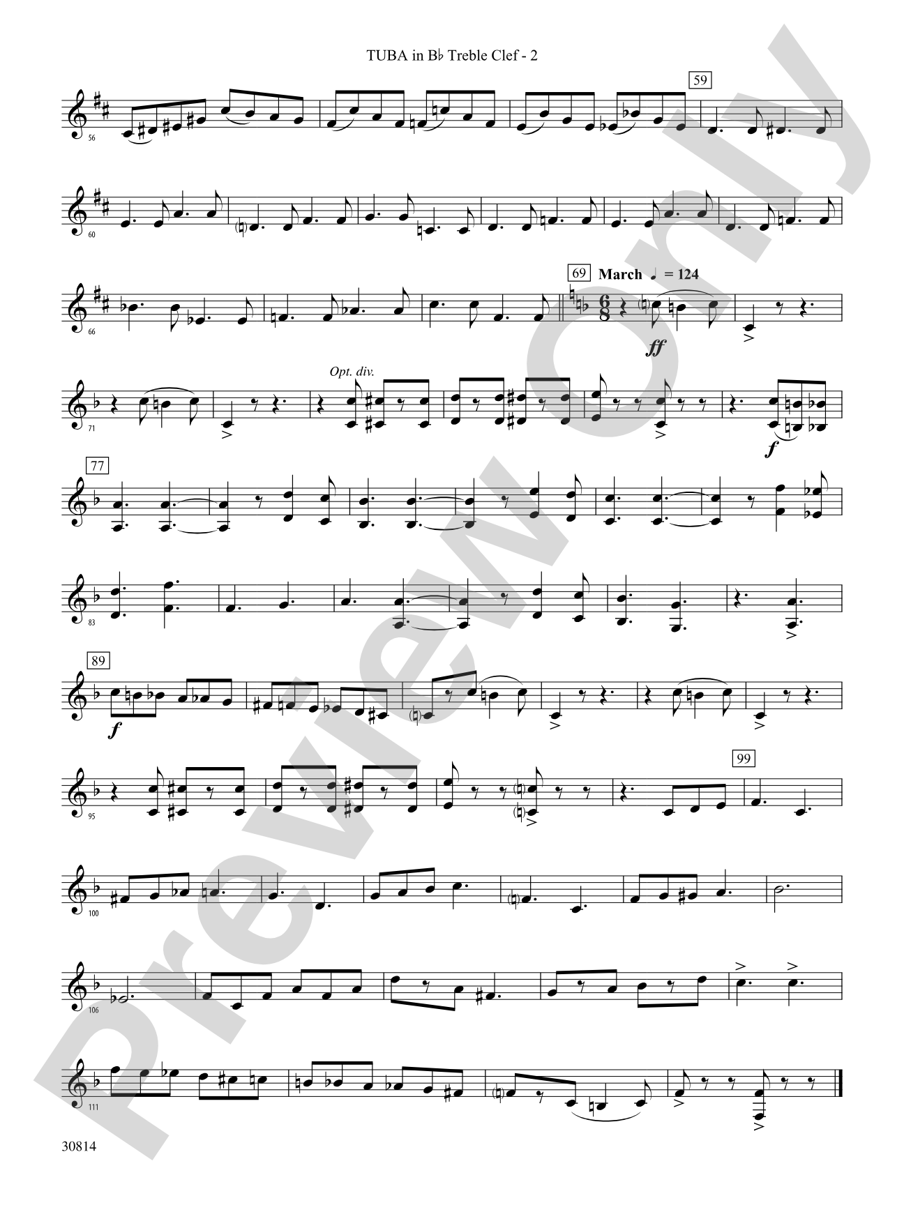 Tiptoe Through the Tubas: (wp) B-flat Tuba T.C.
