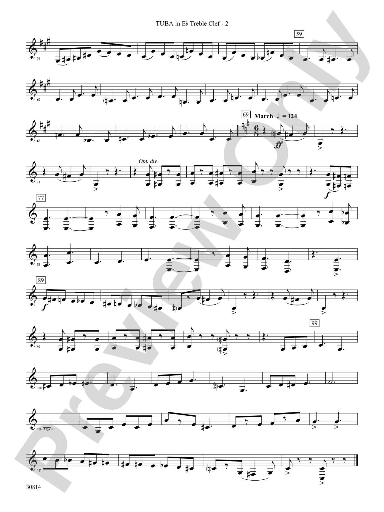 Tiptoe Through the Tubas: (wp) E-flat Tuba T.C.